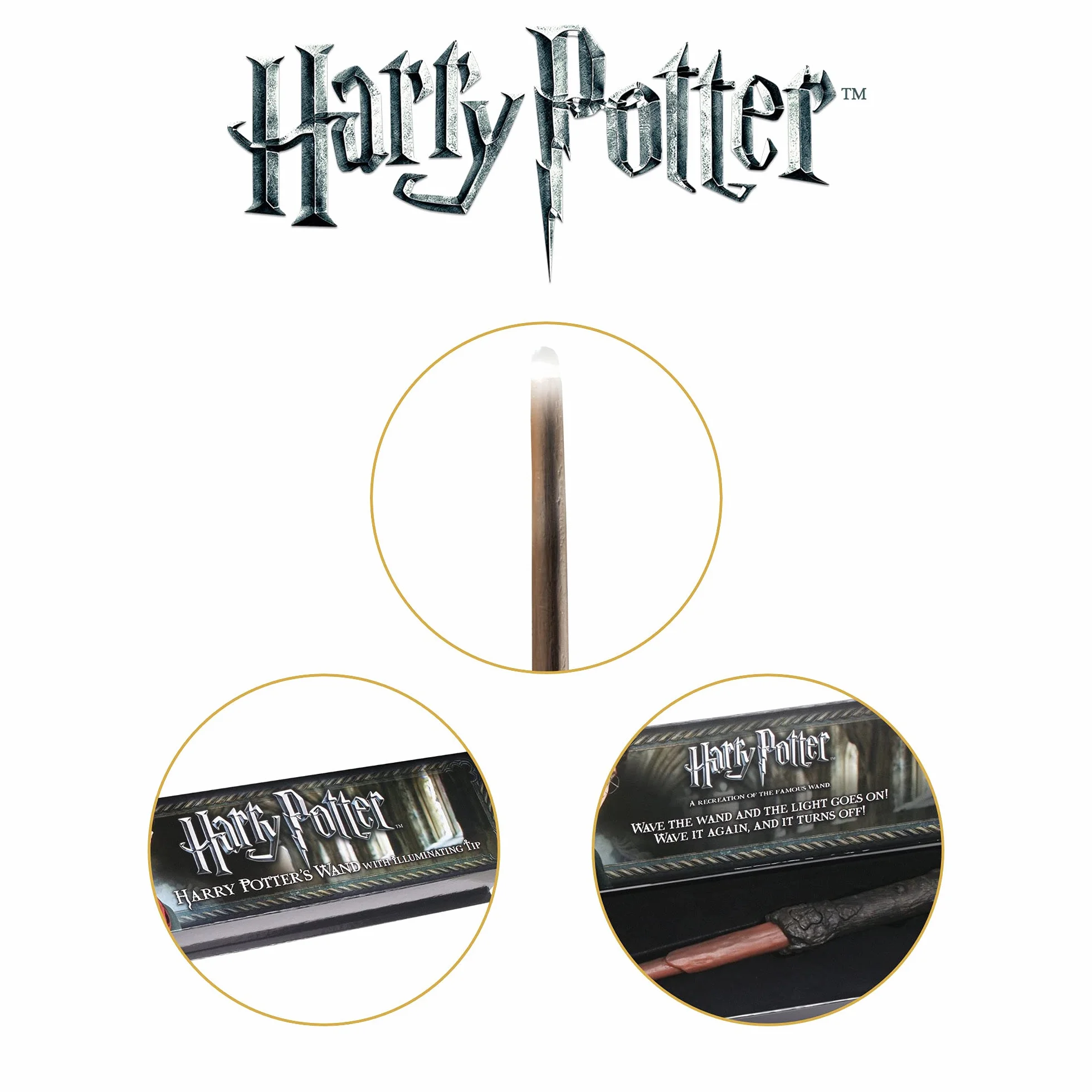 The Noble Collection Harry Potter Wand with Illuminating Tip