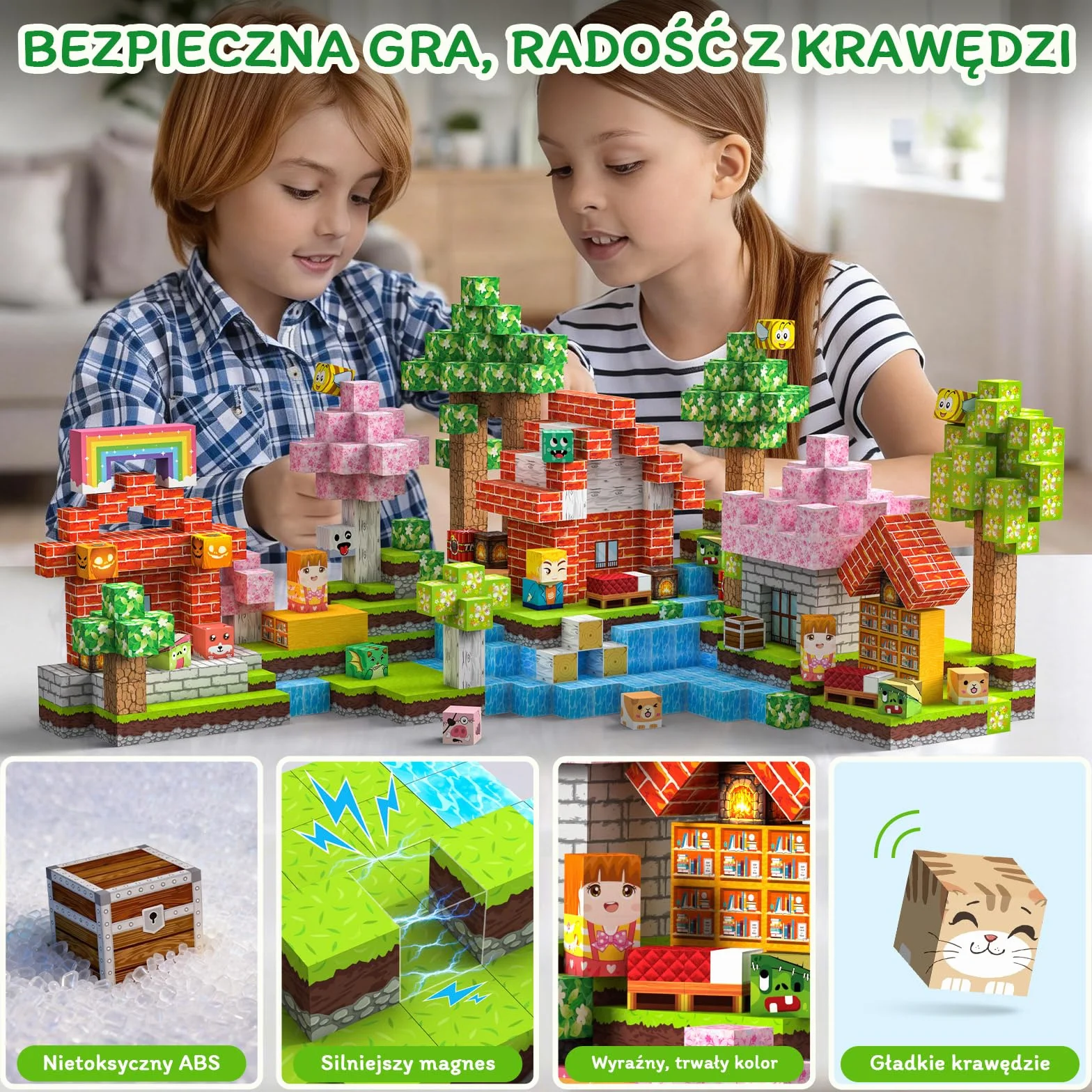 Klocki Magnetyczne 150 PCS 2CM Zabawki STEM Montessori dla Dzieci 3+ Prezenty