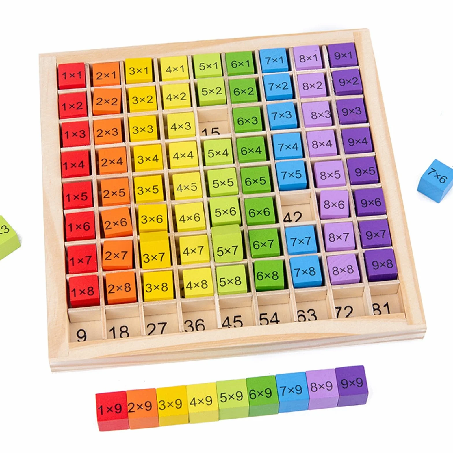 Kiuiom Mnożenie Montessori Drewniany stół do tablic, stół mnożenia, matematyka edukacyjna Abakus prezent edukacyjny dla dzieci w wieku 3+ lat gry matematyczne