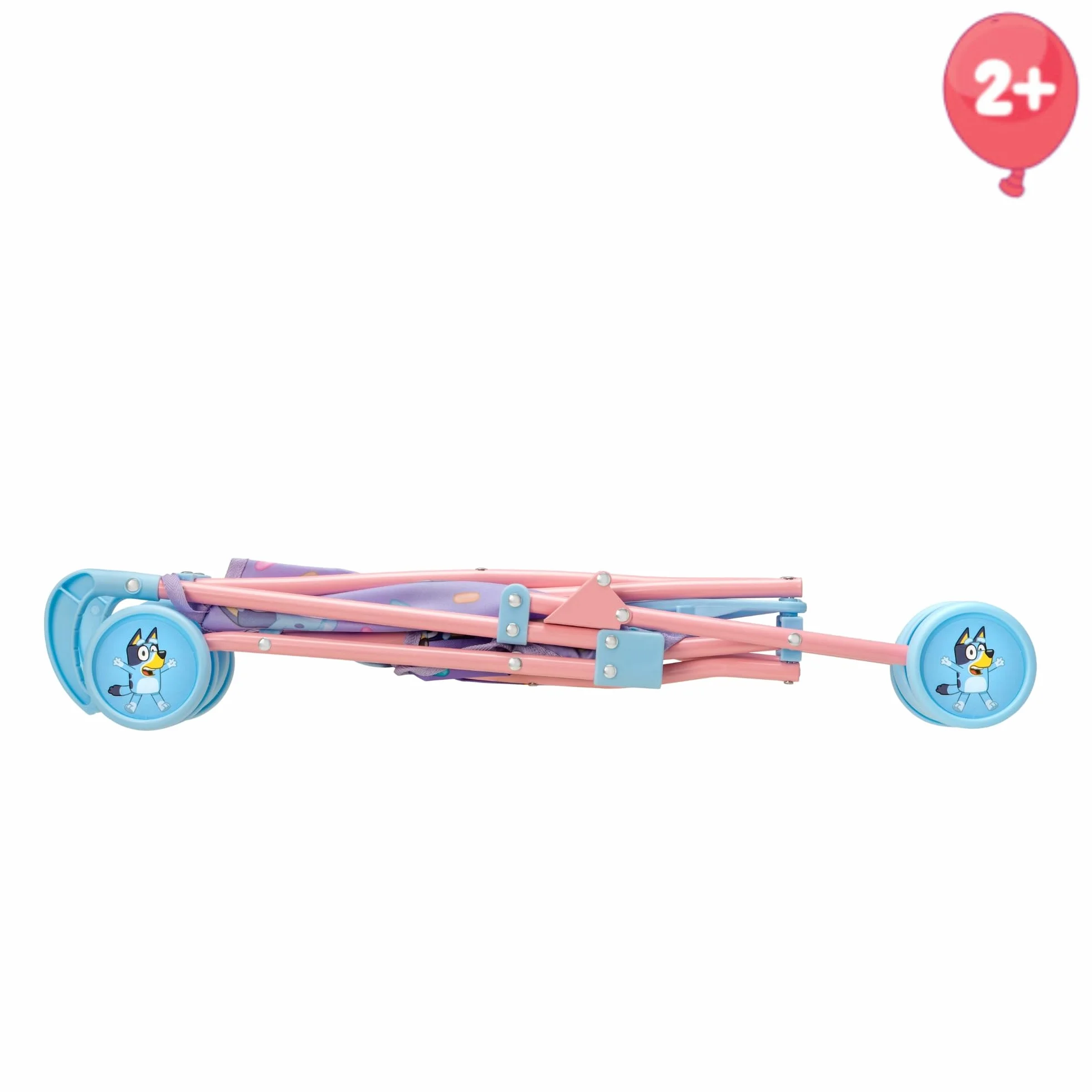 Bluey Junior Wózek Dziecięcy dla Lalek z Parasolem, Easy Fold | Zabawkowe Lalki do Odgrywania Ról | Wiek 2+
