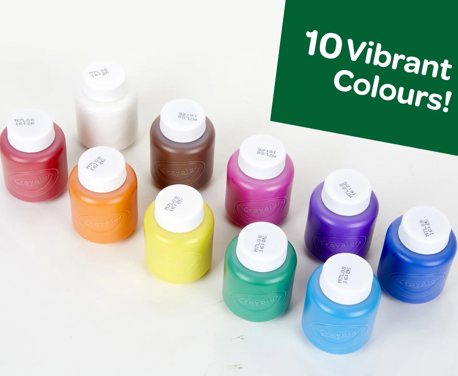 Crayola Zmywalne kredki dla dzieci opakowanie 10 słoiczków 59 ml od 3 lat