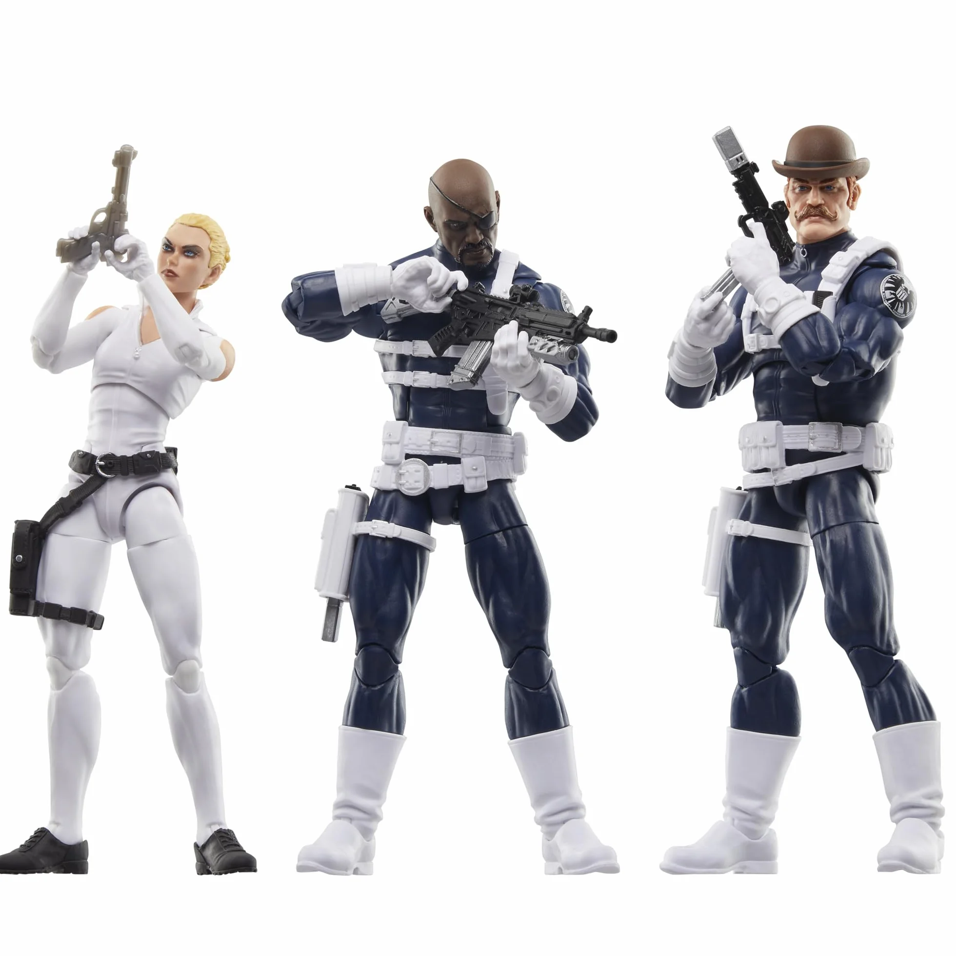 Marvel Legends Series S.H.I.E.L.D. przedstawiają Nick Fury Jr., Sharon Carter i Dum Dum Dugan