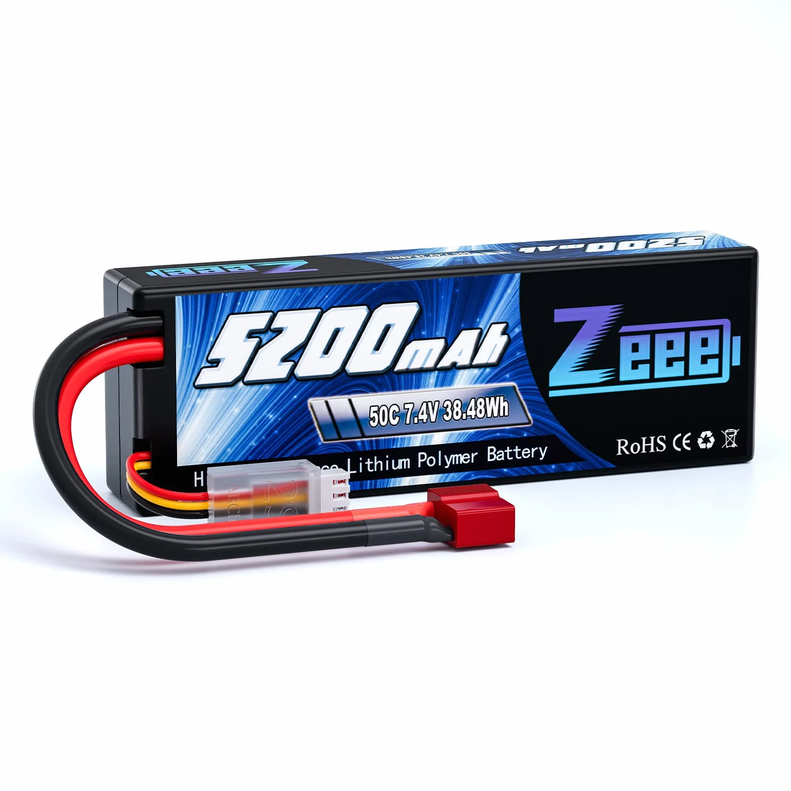 Zeee 2S Lipo Bateria 7.4V 50C 5200mAh Bateria do RC z wtyczką Deans T do RC Evader BX Auto Car Truck Truggy RC Hobby-1 Pack