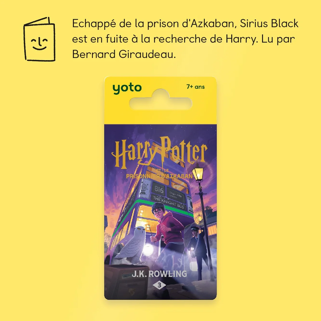 Yoto - Harry Potter i więzień Azkabanu, J.K Rowling, audiobooki dla dzieci, pełny tekst, do słuchania na gawędziarza, gracz i mini pudełko na historie, fantasy 7-14 lat