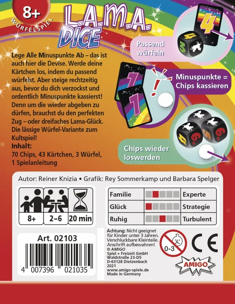 Amigo 02103 LAMA Dice 2103, opakowanie pojedyncze