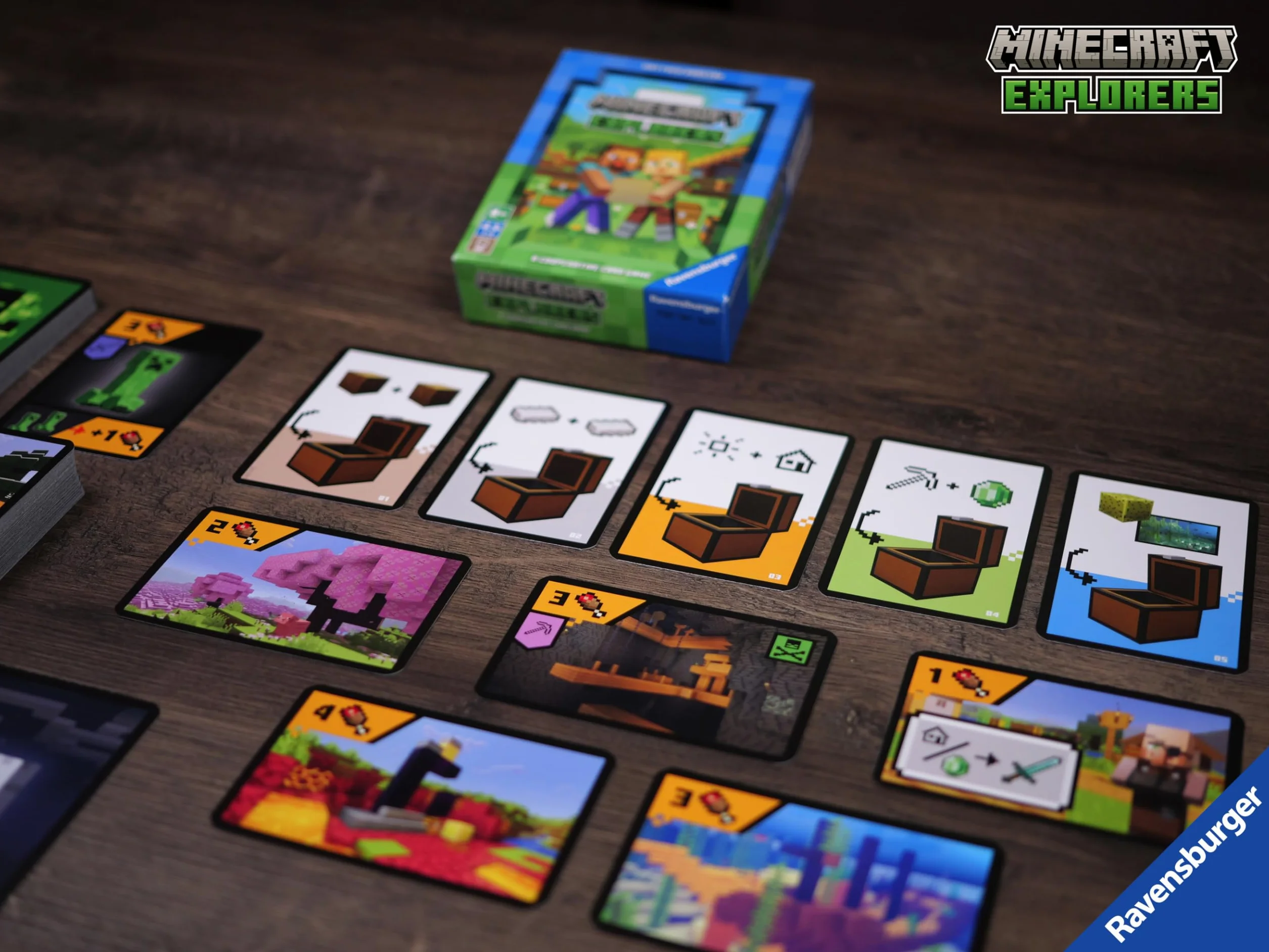 Ravensburger Minecraft Explorers Kooperatives Kartenspiel 1-4 Personen ab 8 Jahren