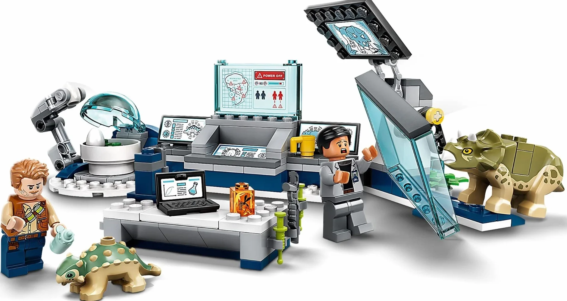 LEGO Jurassic World Laboratorium doktora Wu: 75939 ucieczka małych dinozaurów (164 elementy)