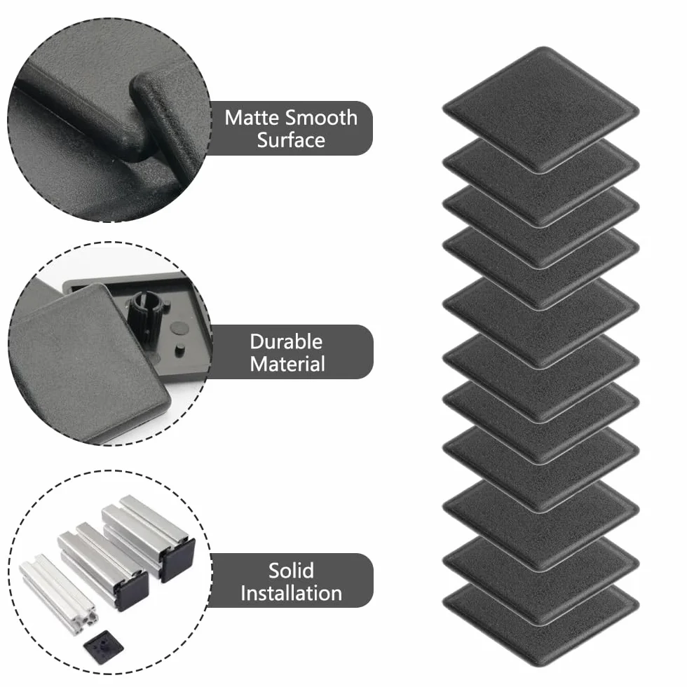 40 sztuk zaślepek profilu aluminiowego 30 x 30, zaślepki z profilu aluminiowego, etui ochronne z tworzywa sztucznego do profili aluminiowych 3030, norma europejska, przemysłowe profile aluminiowe,