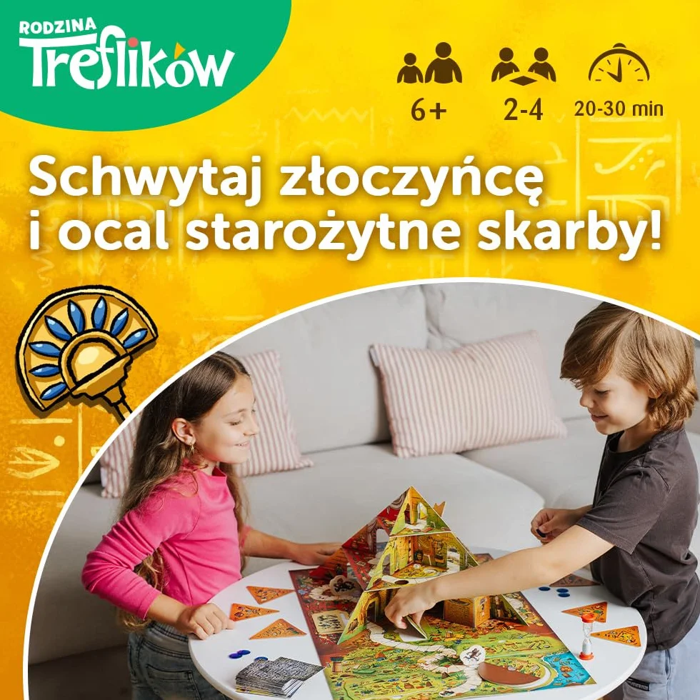 Trefl - Spy Guy Piramida - Kooperacyjna Gra Obserwacyjna, Przestrzenna Plansza z Ruchomymi Elementami, Rodzinna Gra Planszowa Dorosłych i Dzieci od 6 lat