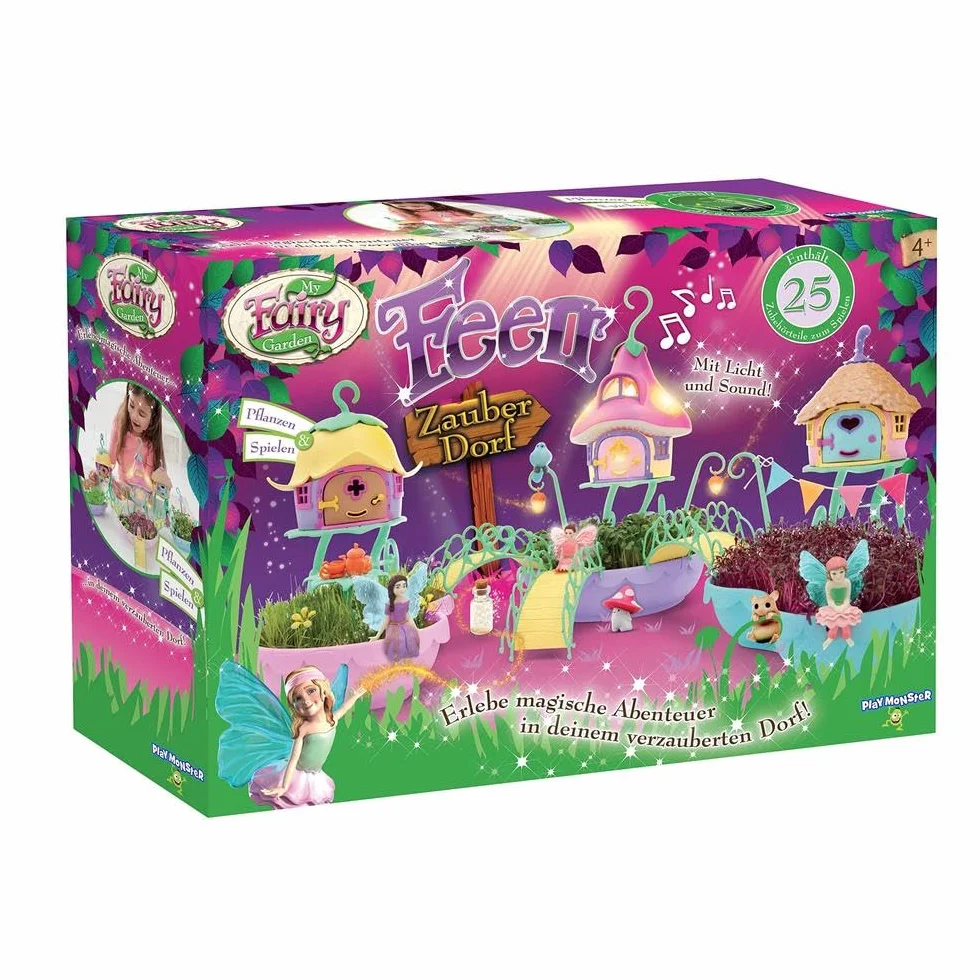 TOMY My Fairy Garden E73341 Zestaw zabawek dla dzieci od 4 lat do samodzielnego sadzenia z nasionami trawy