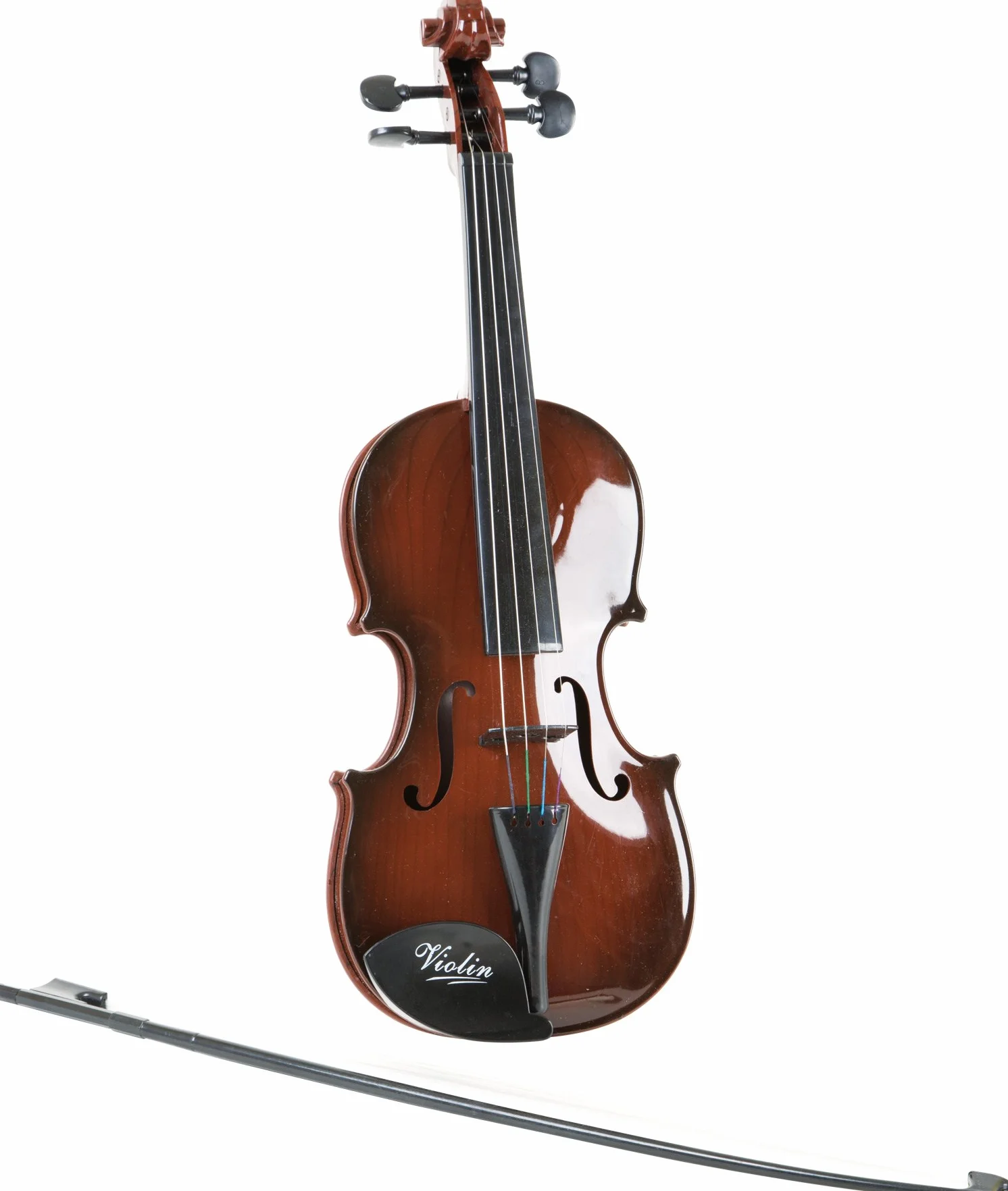 small foot Skrzypce "Classic" z tworzywa sztucznego, o wyglądzie drewna, w zestawie czarny łuk, instrument muzyczny od 4 lat, 7027
