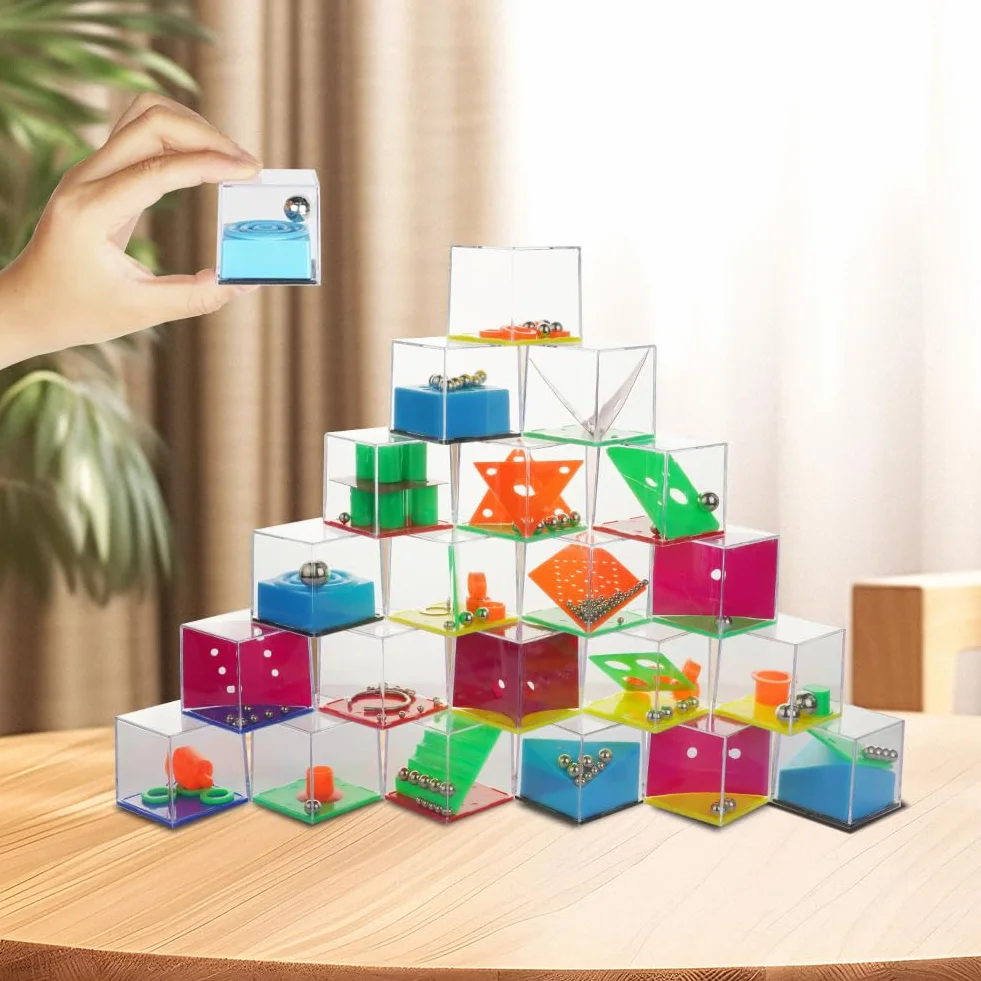 OSDUE 24 Sztuki Mini Puzzle Gry - Różne Poziomy Gier Jigsaw i Zręcznościowych