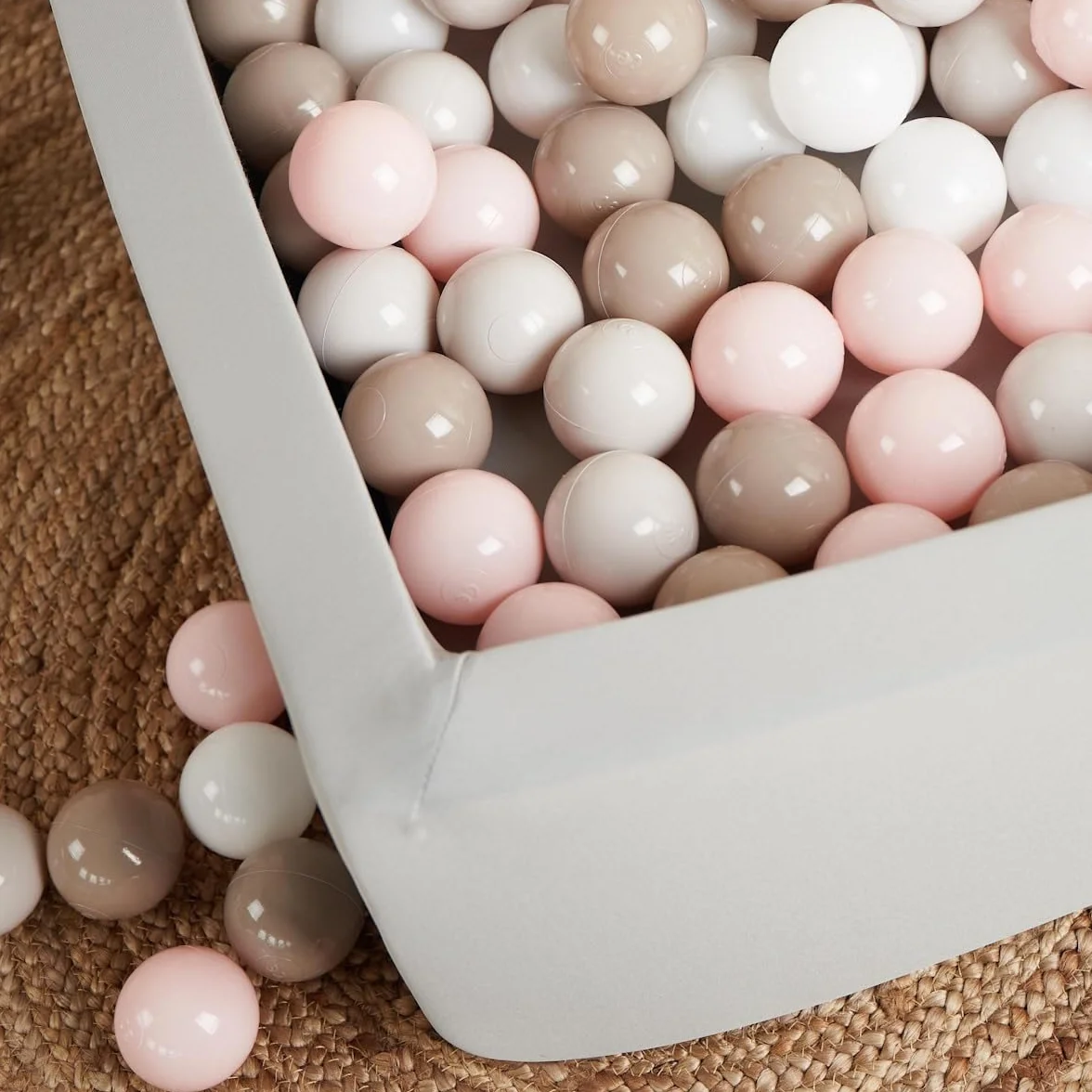 Bieco Piłeczka do basenu z piłką bawełnianą, 100 sztuk, piłka do basenu dla niemowląt, plastikowa piłka do basenu | Piłki do basenu z piłeczkami dla niemowląt z tworzywa sztucznego