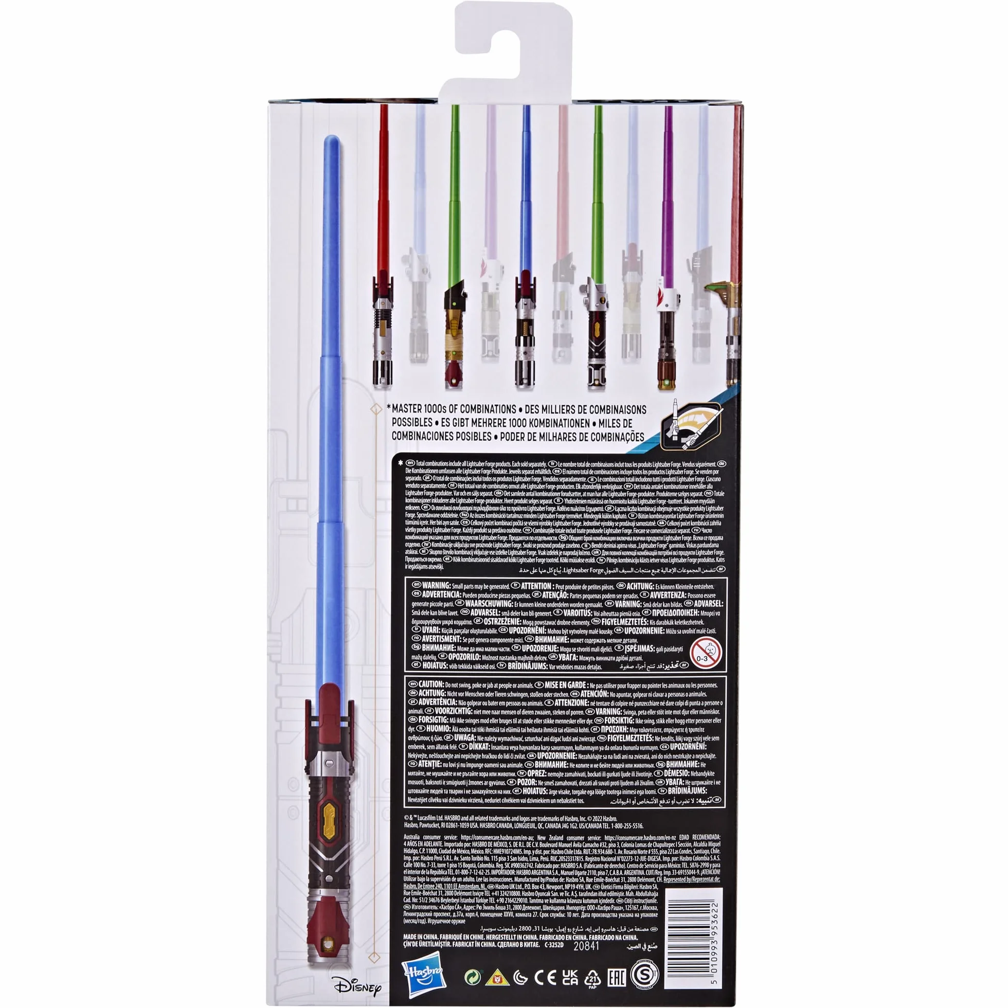 Star Wars Lightsaber Forge, miecz świetlny Anakin Skywalker z niebieskim ostrzem, możliwość personalizacji, dla dzieci od 4 lat