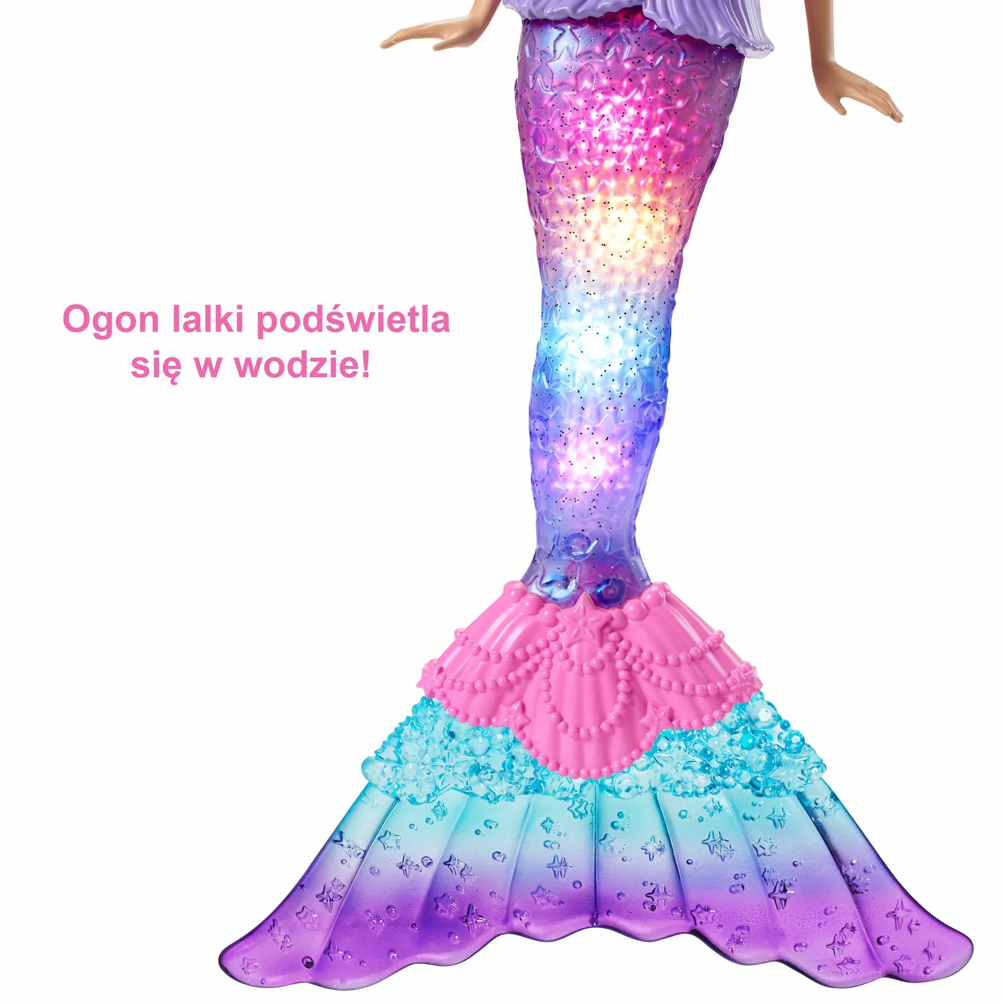 Barbie Dreamtopia Malibu Syrenka Migoczące światełka Lalka, HDJ36