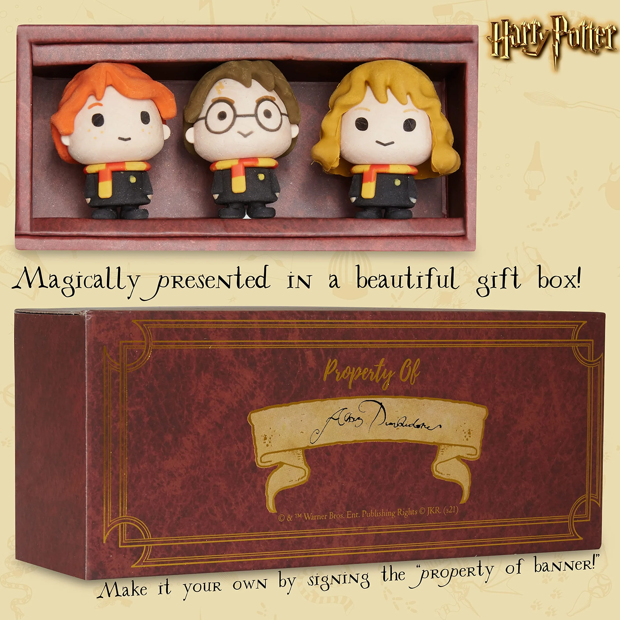 Harry Potter gumki do zmazywania figurki 3 sztuki