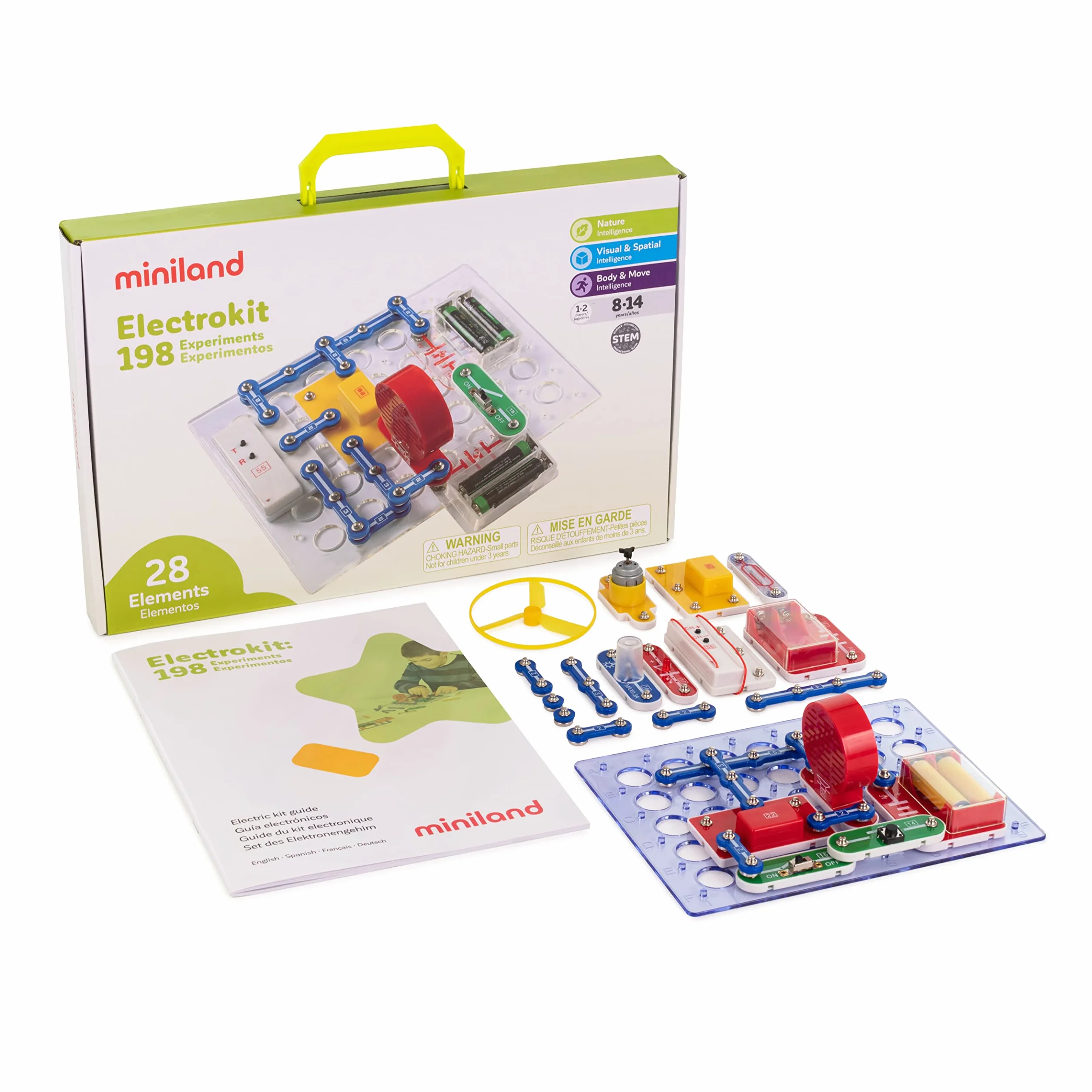 Miniland 99116 - Electrokit 198 Experiments, gra