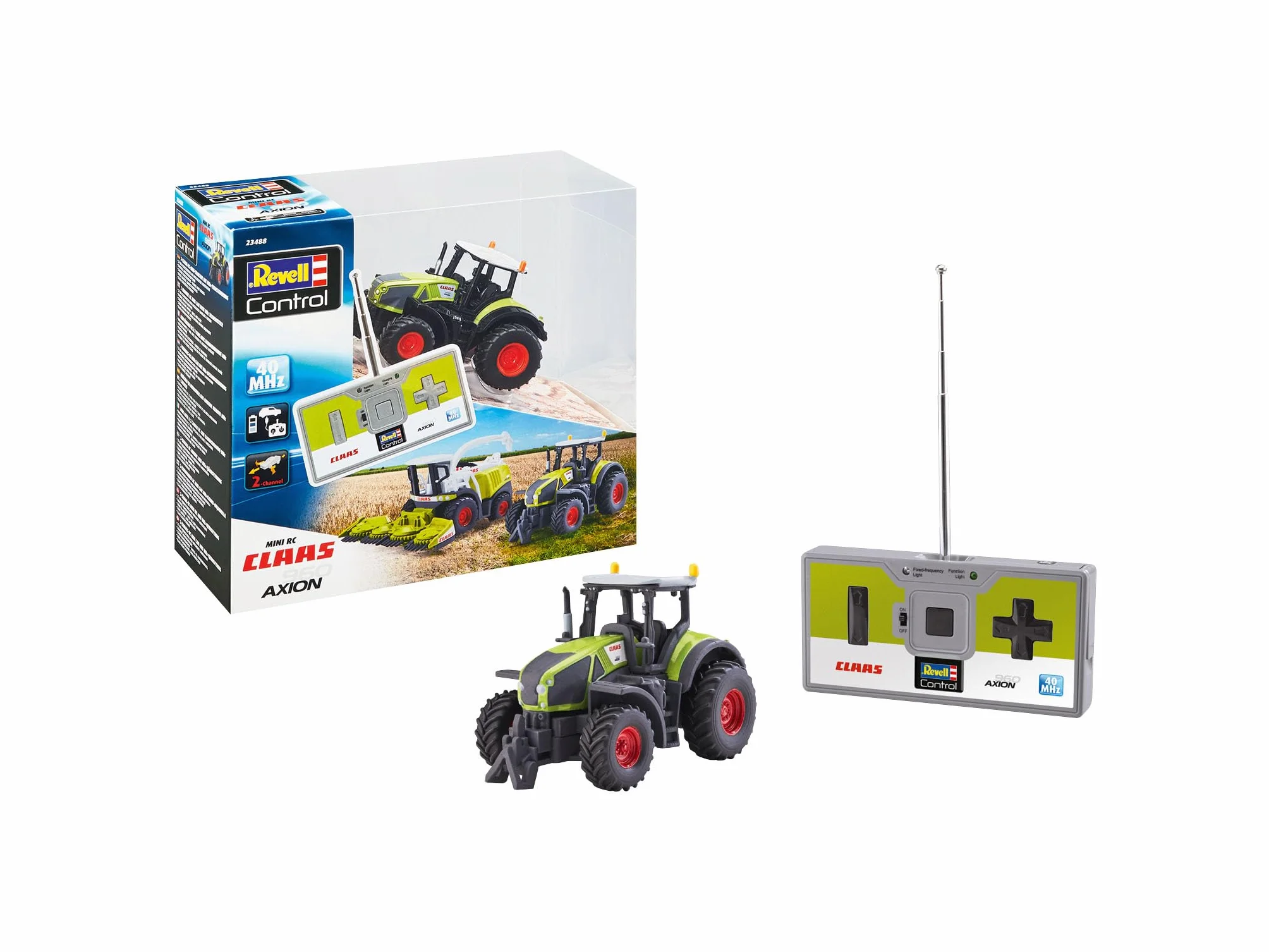 Revell - Claas Axion 960 Zdalnie Sterowany Ciągnik, Zielony, Od 8 Lat,23488