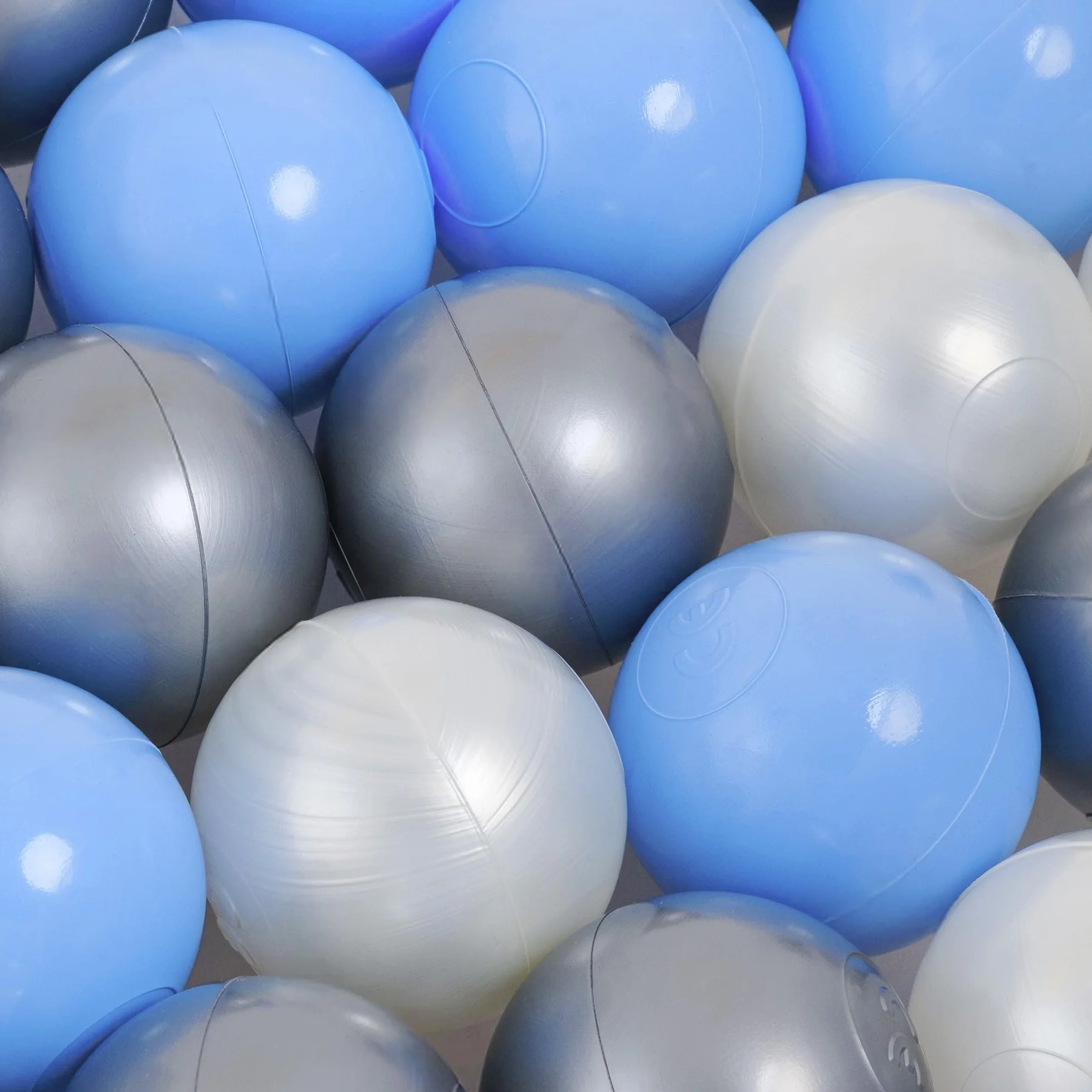 MISIOO Piłki do basenu z piłkami, 150 sztuk, piłki basenowe, średnica 6 cm, plastikowe piłki wyprodukowane w 100% z LDPE, zabawka dla niemowląt