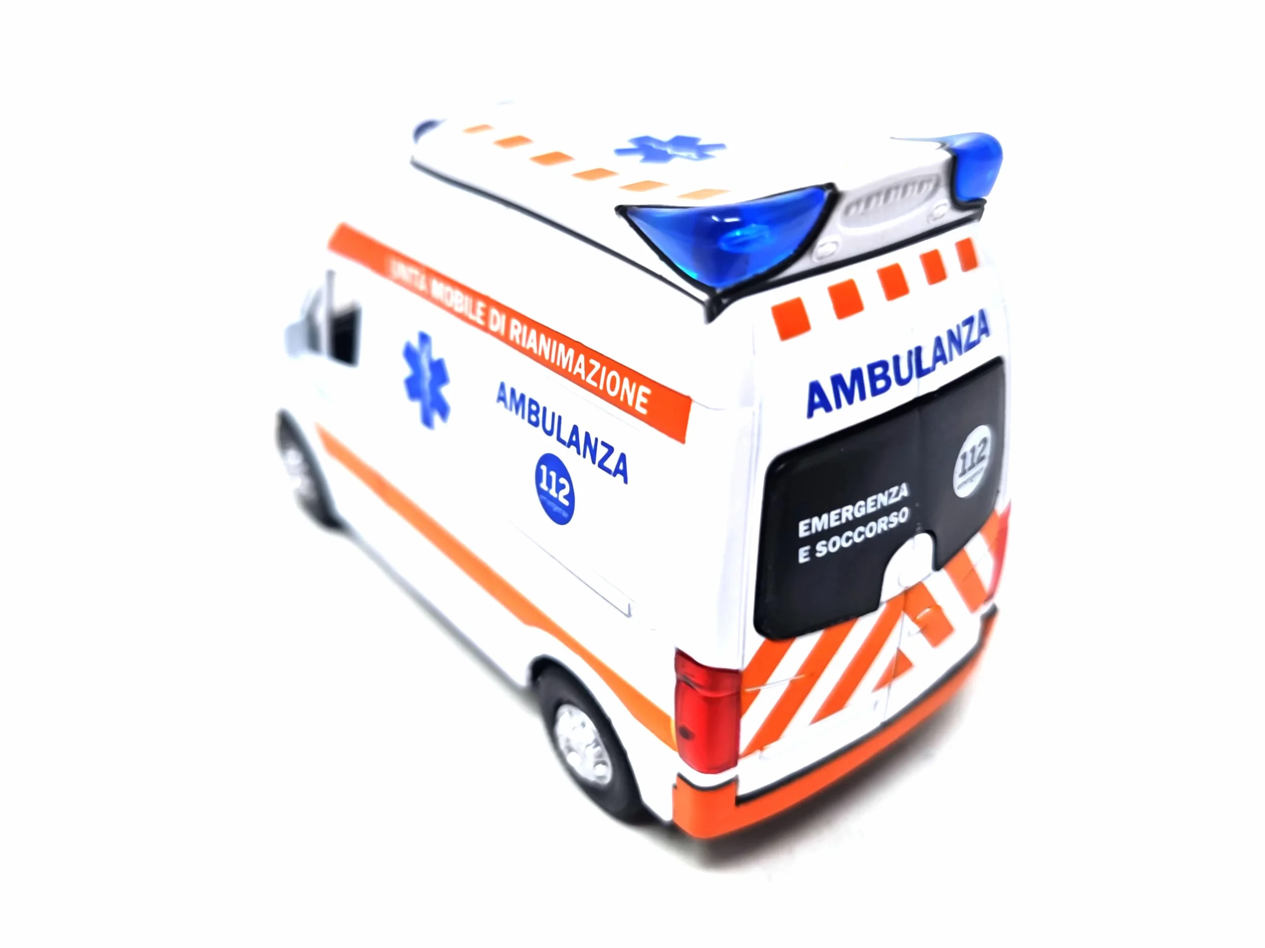 PLAYJOCS GT-8177 Włoski karetka metalowy samochód zabawka dla dzieci i kolekcjonerów.