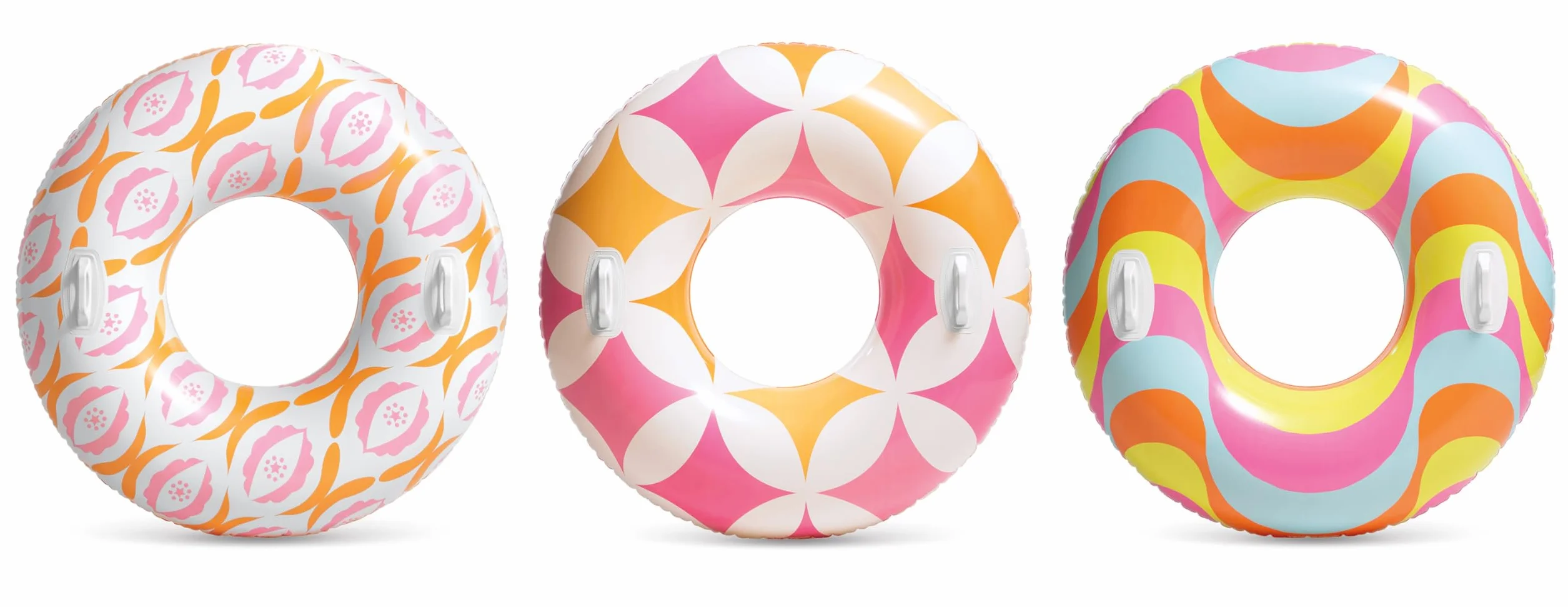 Intex 56269NP - Ciambella Gonfiabile Mare Timeless con Maniglie, Vinile, Multicolore, 91 cm