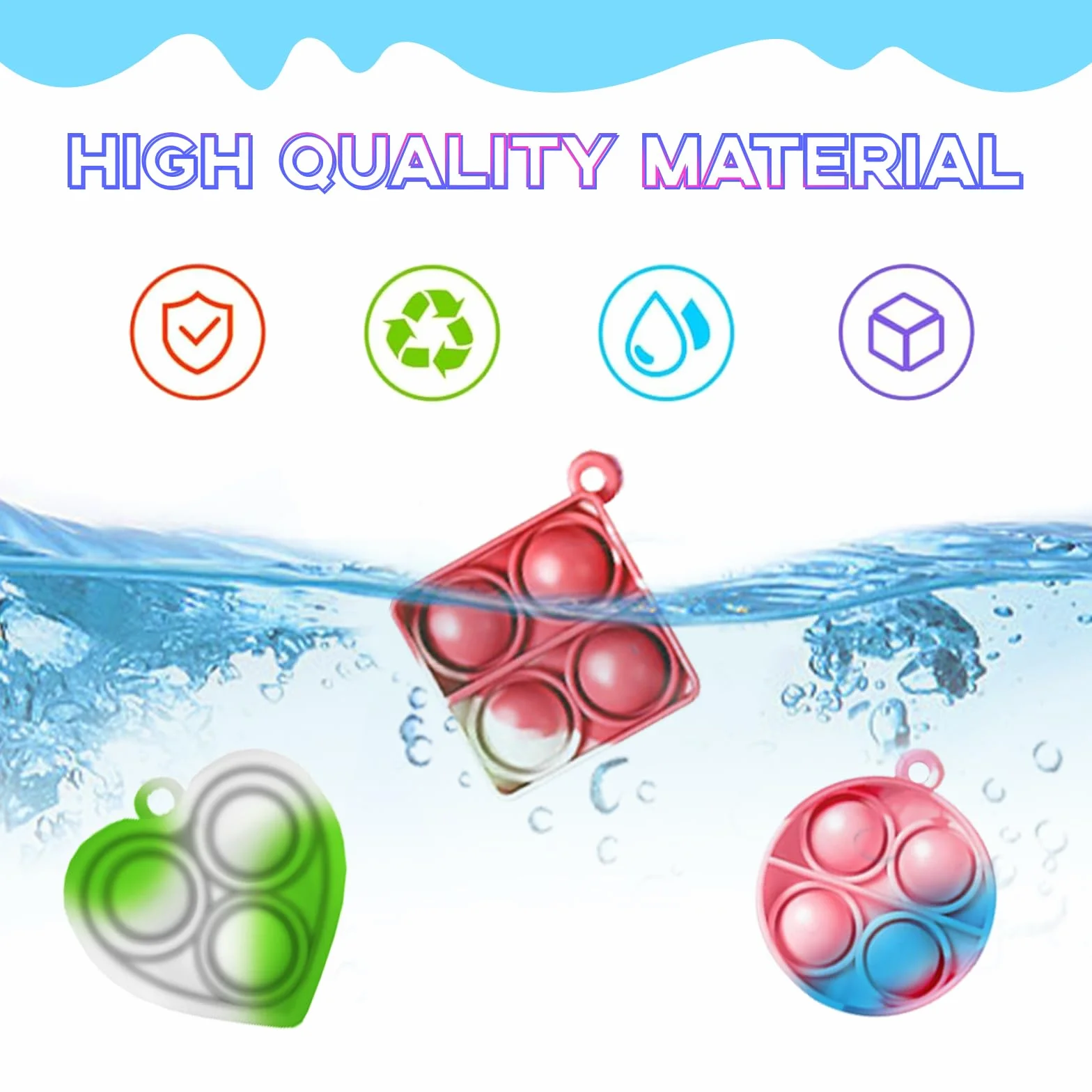 30 sztuk Pop It Fidget Zabawki antystresowe Mini Fidget Zabawki Squeeze Sensory Zabawki Silikonowe antystresowe Lęk Ulga Zabawki Poppet Bubble, Zabawki, Autyzm Relief Stress