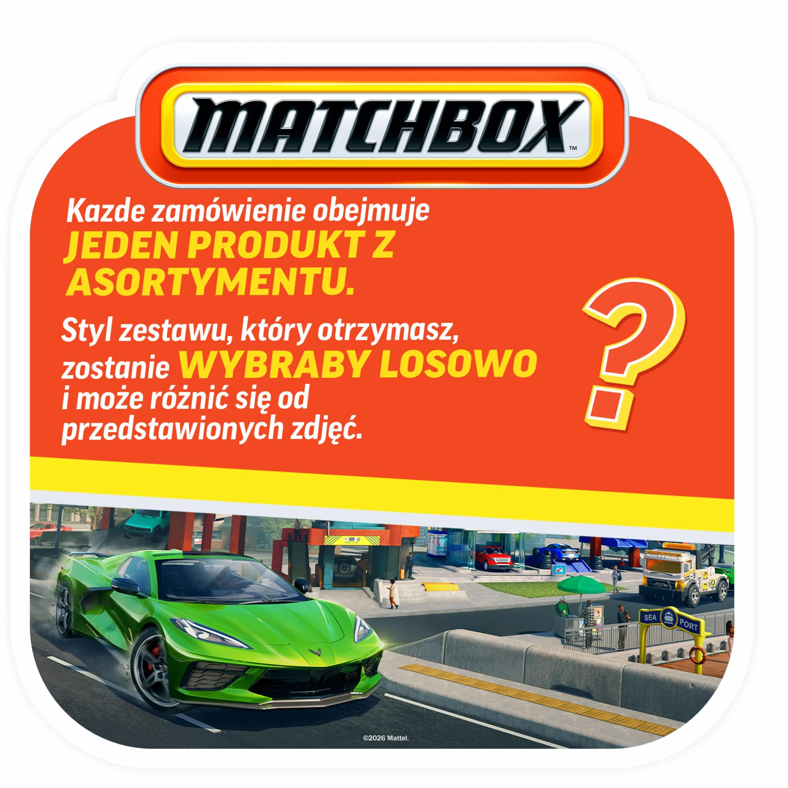 Matchbox Tematyczny 8-pak pojazdów w skali 1:64, w tym jeden model dostępny tylko w tym zestawie (style mogą się różnić), HVR81