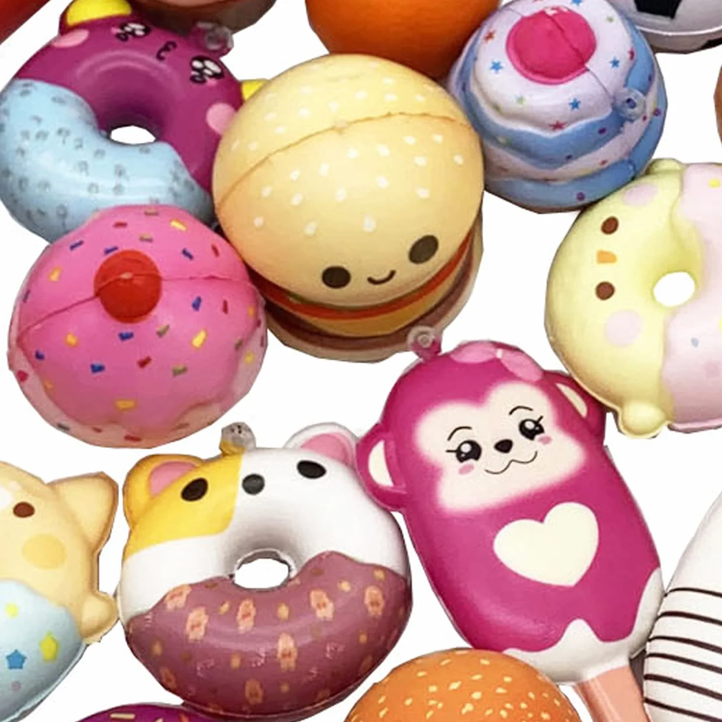 30 sztuk zestawów Squishies powoli rosnących Kawaii słodkie, przypadkowe ciasto chleb, panda bułeczki z kreskówki seria redukcja stresu zabawka kot losowo squishy potrząśnij małymi naciskami