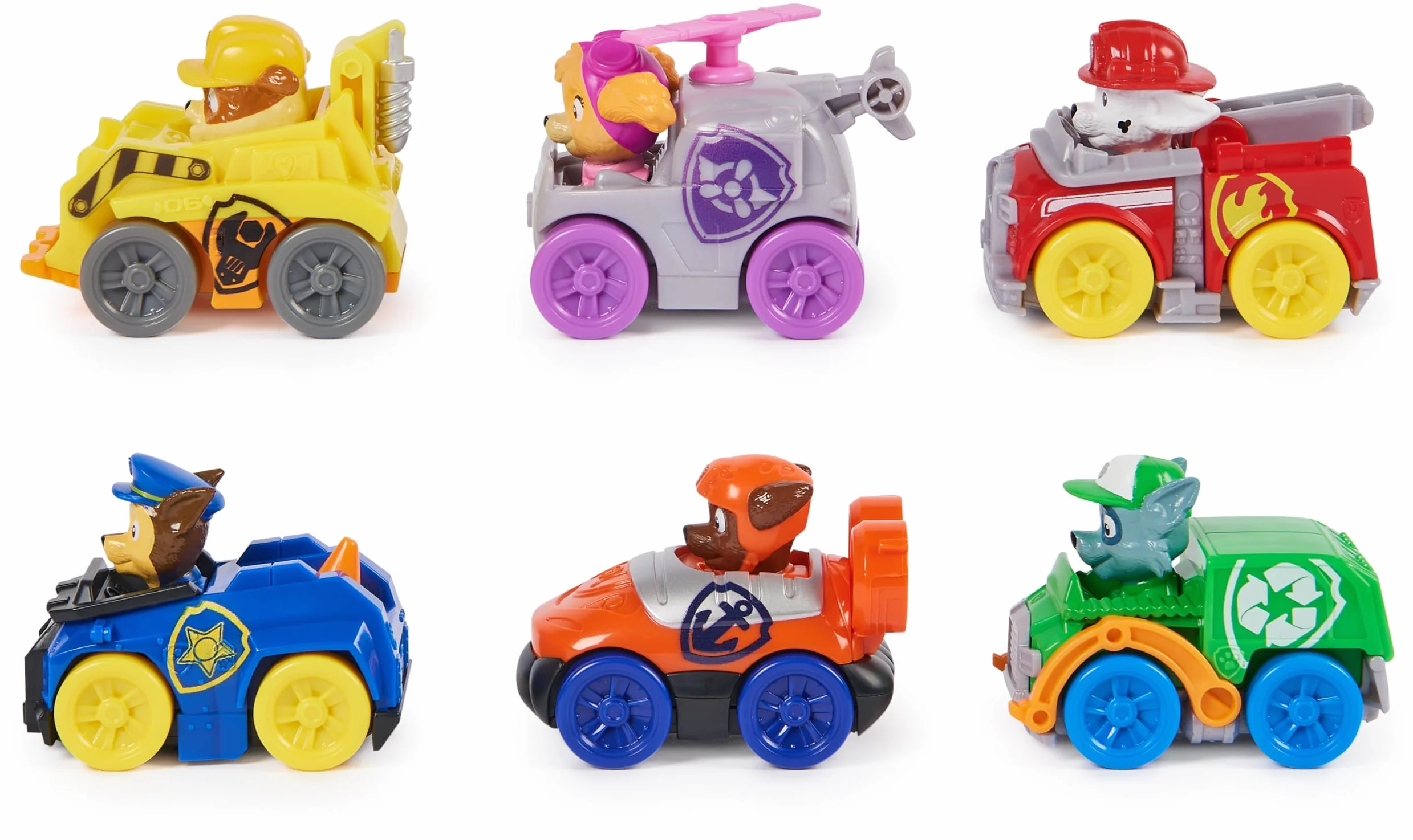 PAW Patrol Pup Squad Racers zestaw upominkowy z 6 pojazdami, zabawki dla chłopców i dziewczynek od 3 lat