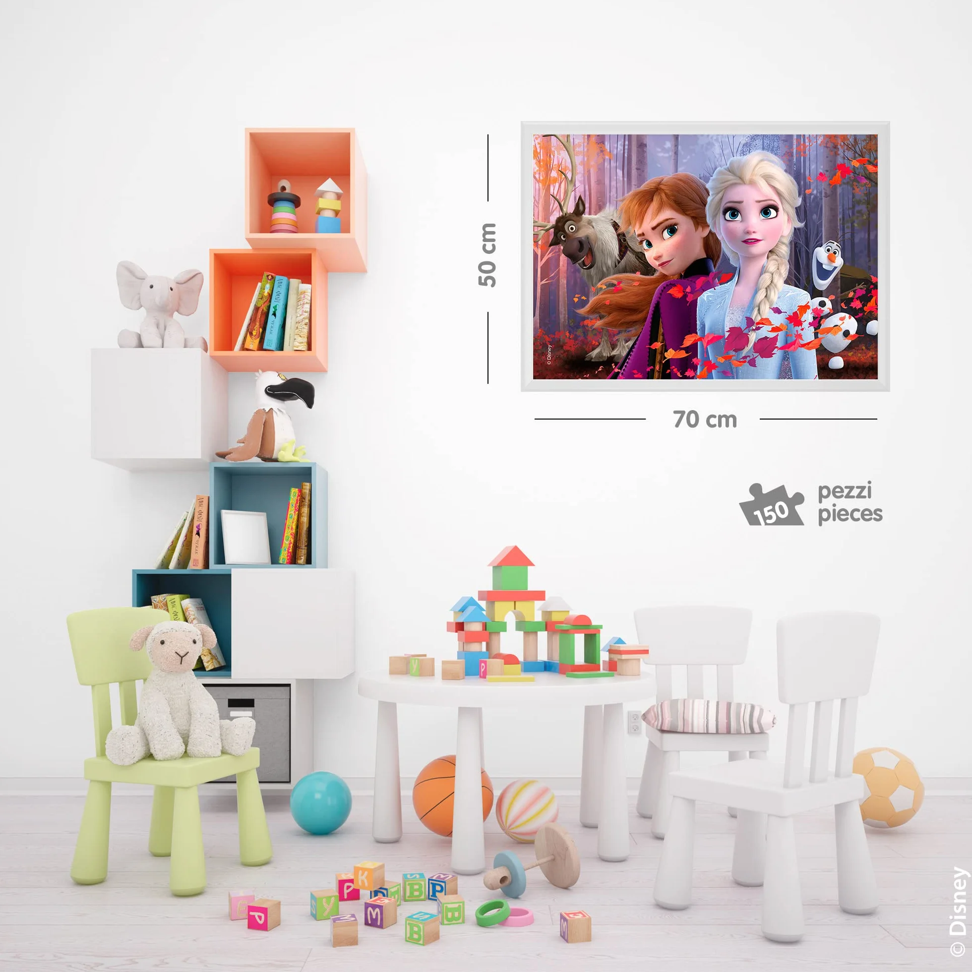 Lisciani Disney Puzzle Dwustronne Maxi podłogowe 150 El. Kraina Lodu