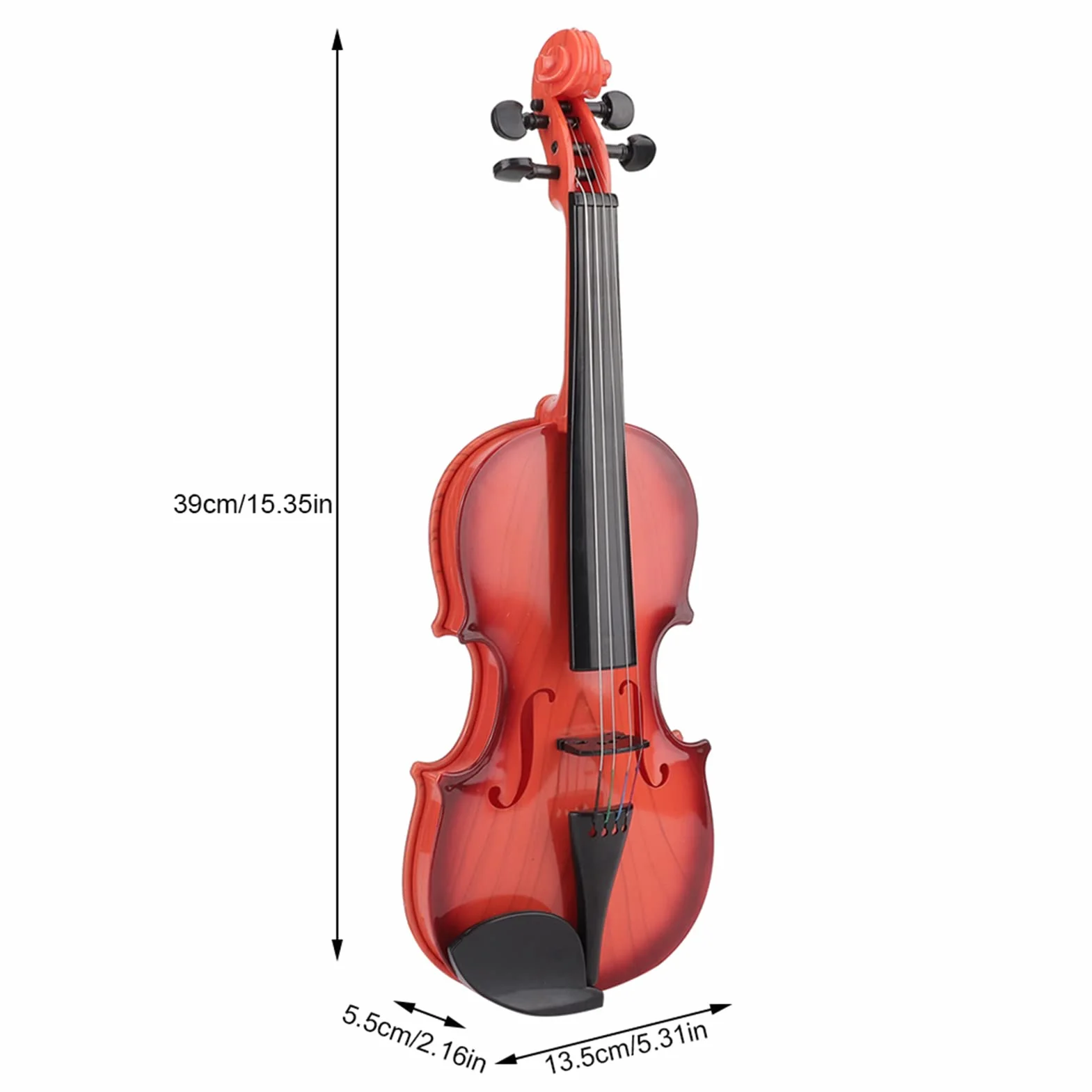 Skrzypce Zabawka Muzyczna Instrument Rozrywka dla Dzieci Symulowane Skrzypce Akustyczne Struna Muzyczna Początkujący Rozwijanie Praktyka (Jasnobrązowy)
