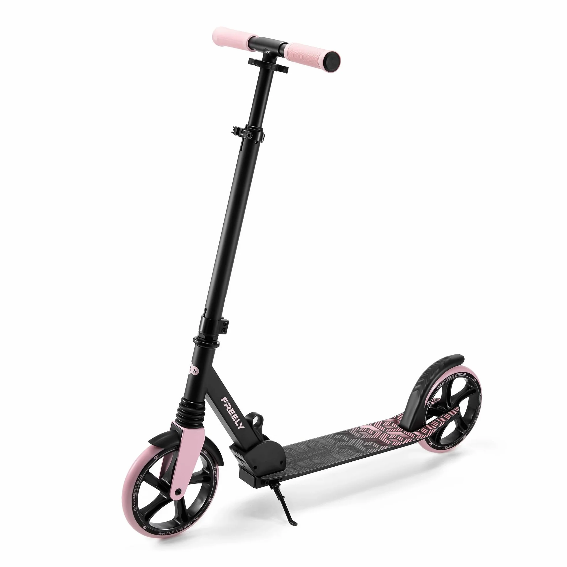 Kinderkraft Freely Scooter hulajnoga dla dzieci od 3 lat, do 100 kg, szybkie składanie, kółka z polipropylenu, różowa
