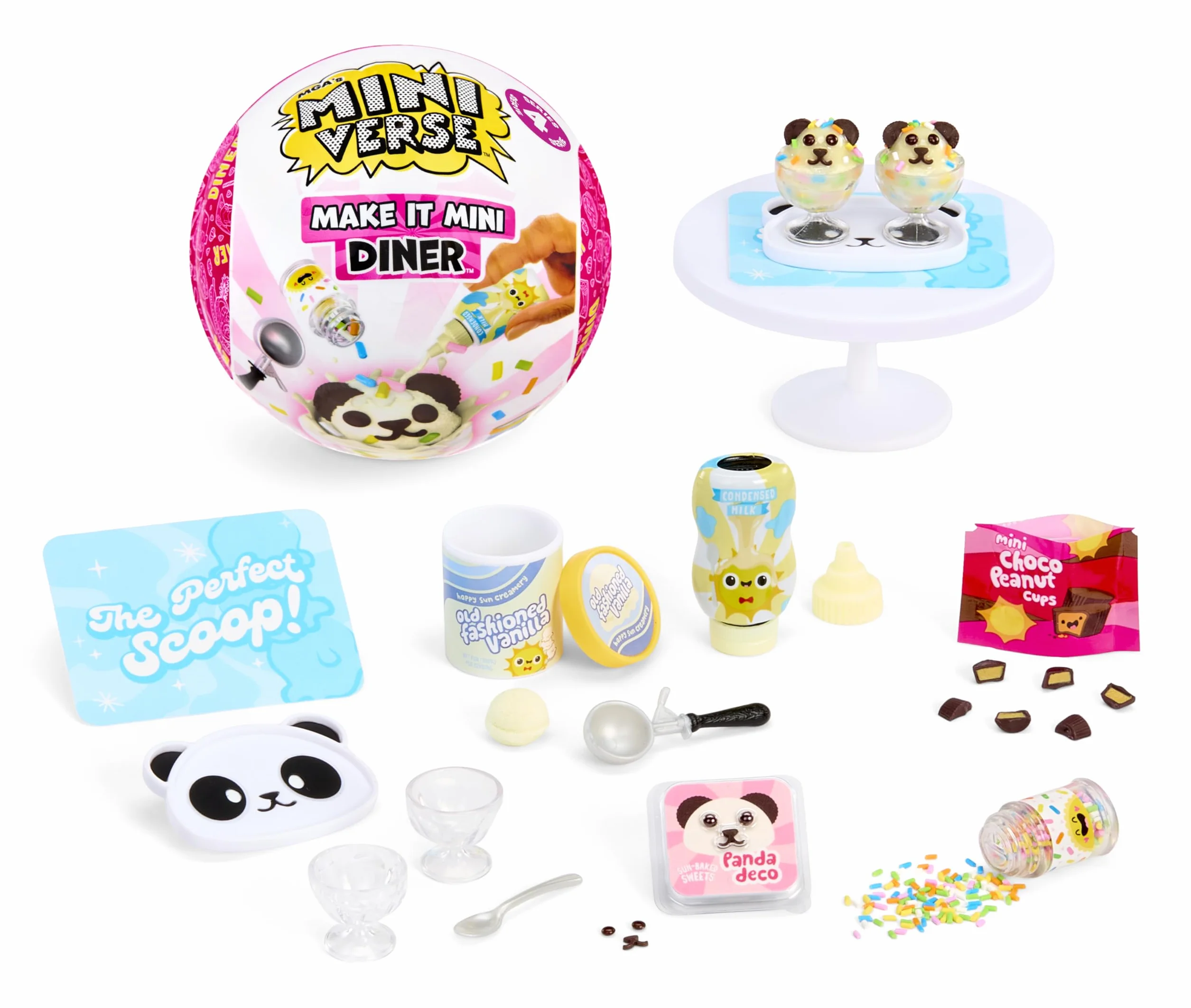 MGA's Miniverse Make It Mini Diner Series 4 - Mini Przedmioty Kolekcjonerskie, Pudełko Niespodzianka, Majsterkowanie, Zabawa Żywicą, Repliki Żywności, Dla Dzieci 8+, NIEJADALNE