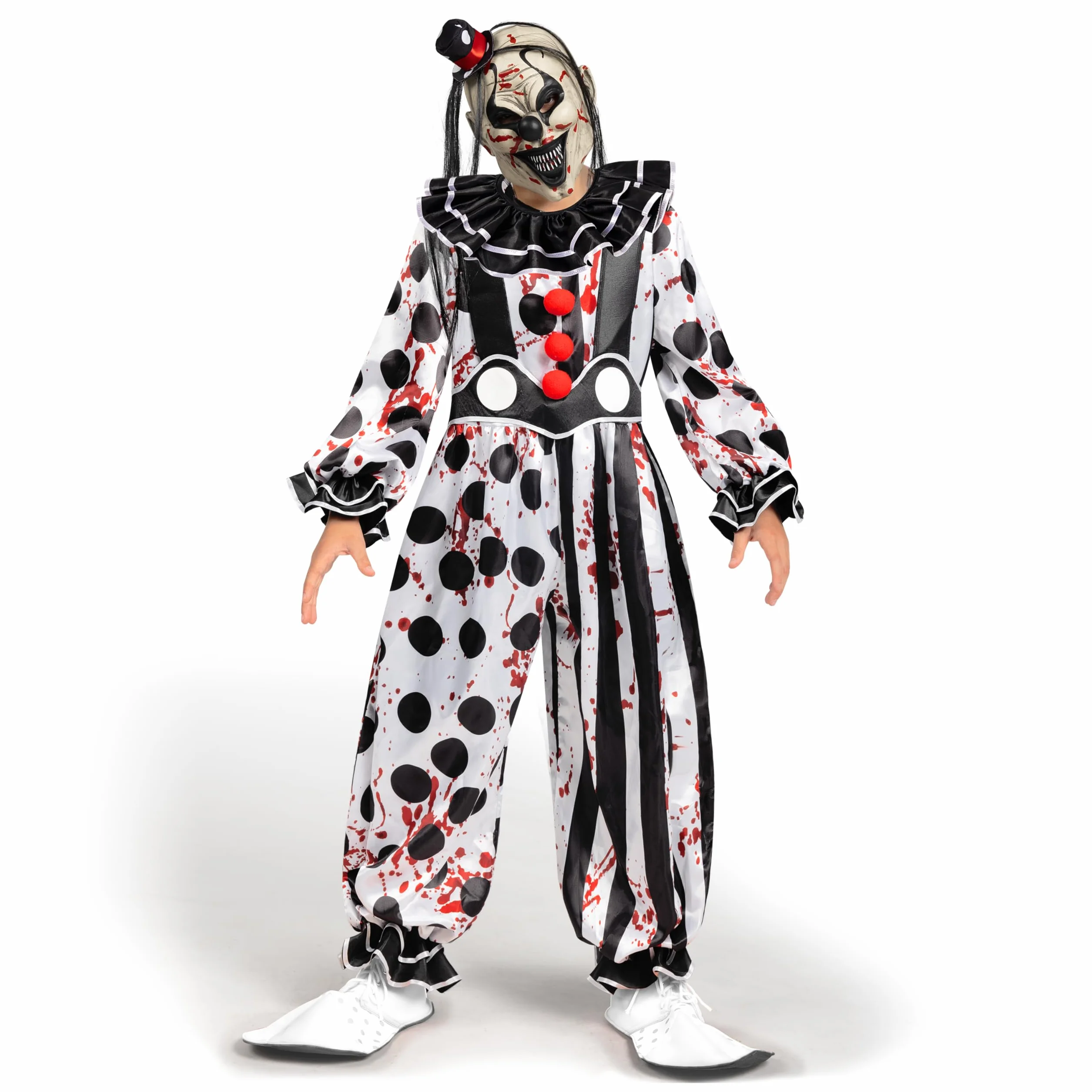 Spooktacular Creations Kostium chłopca klauna, kostium zabójcy, kostium klauna z horroru na Halloween, przebieranki, imprezę tematyczną cosplay