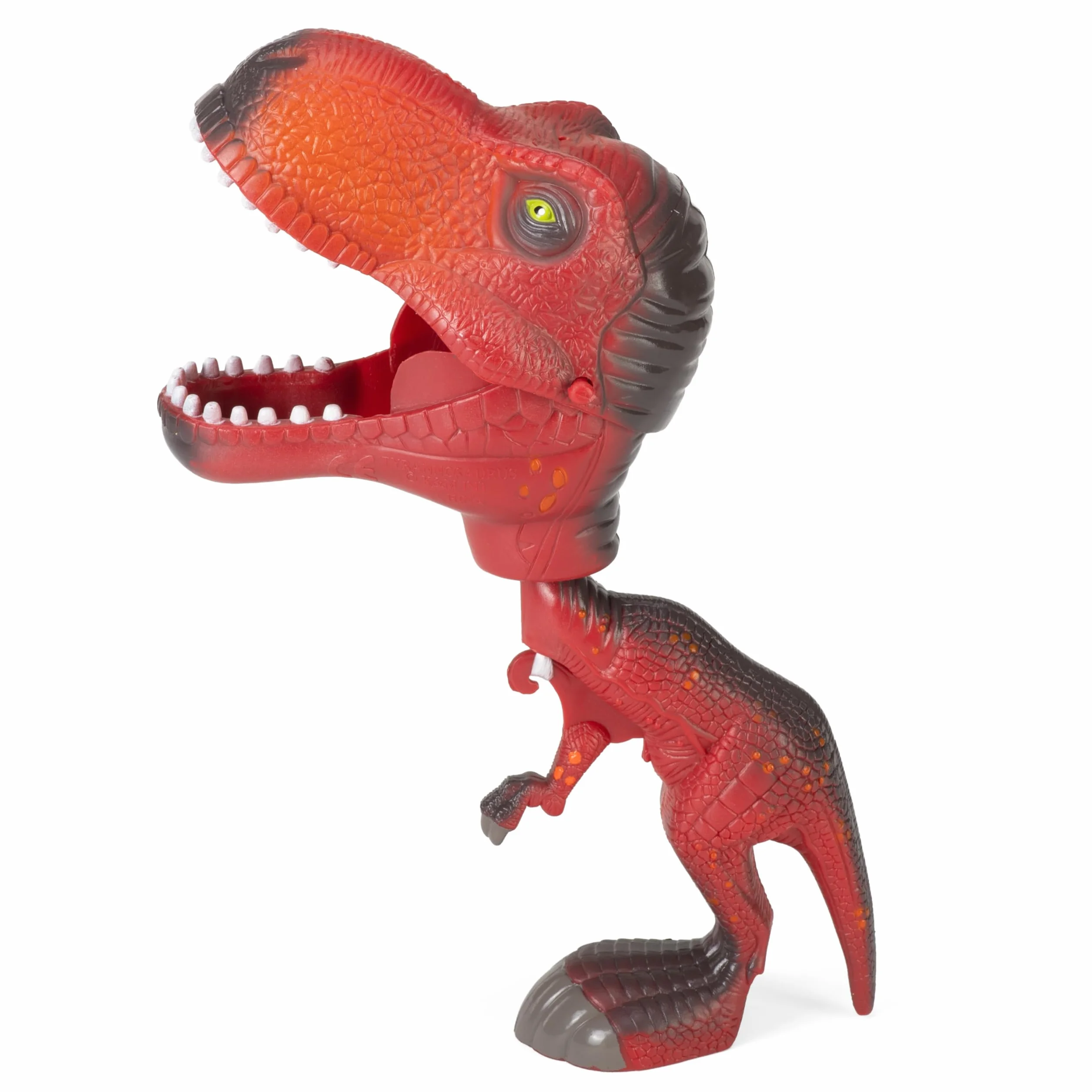 Wild Republic 88253 T-Rex zabawka prezenty dla dzieci, ściśnij spust, aby zamknąć usta, czerwony, Chompers