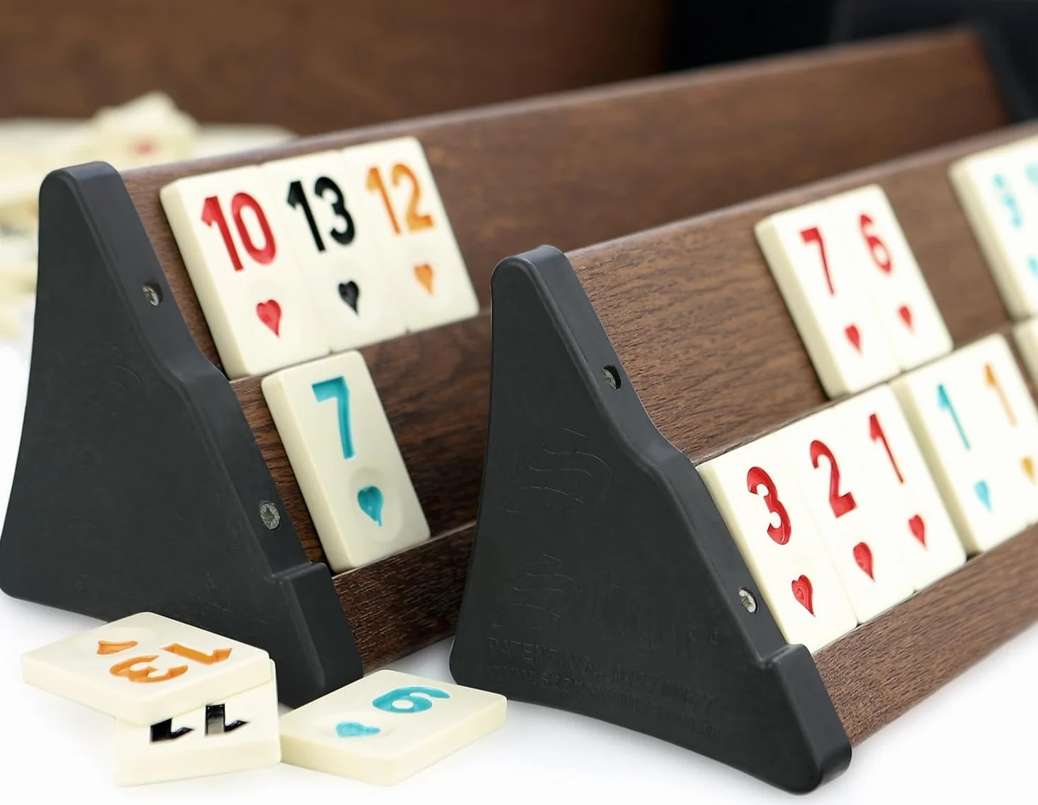 Semus Rummy Set Okey brązowy z długopisem melaminowy