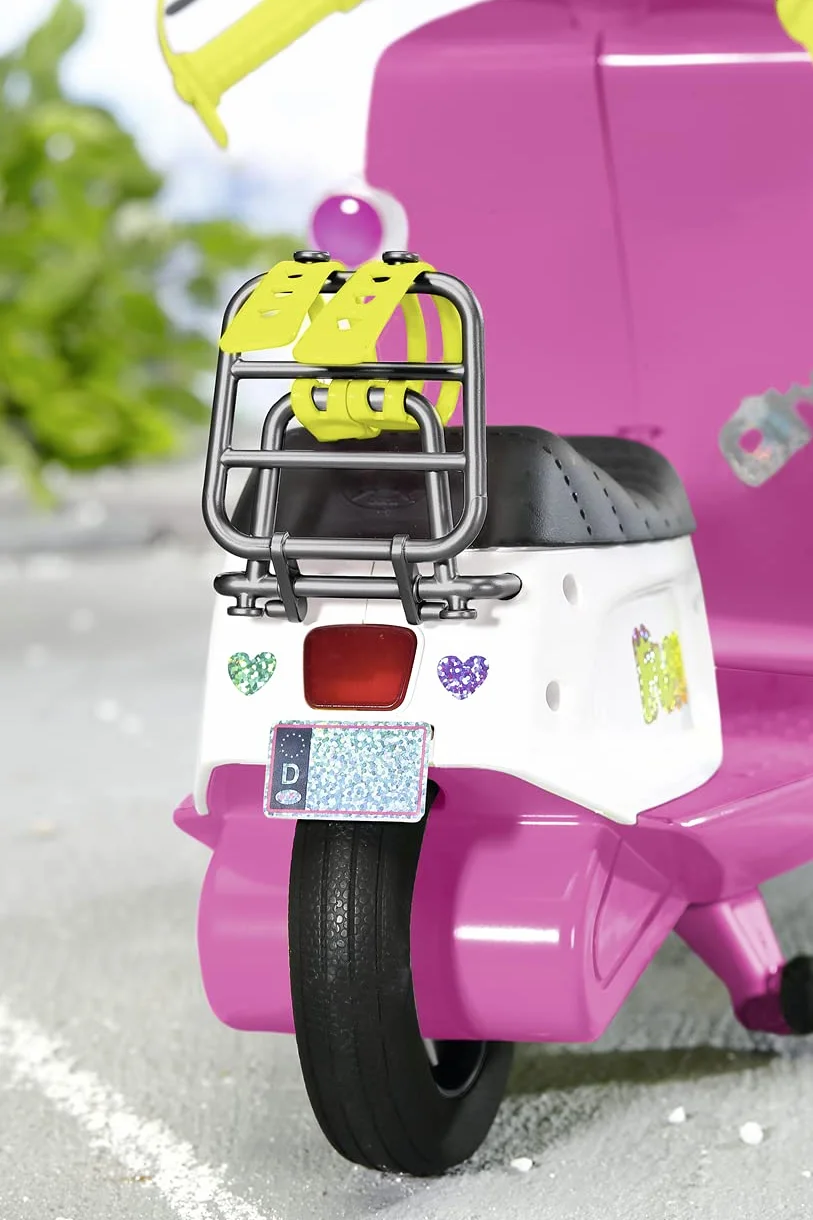 BABY born City RC Glam-Scooter, zdalnie sterowana hulajnoga dla lalek z funkcją oświetlenia, 830192 Zapf Creation