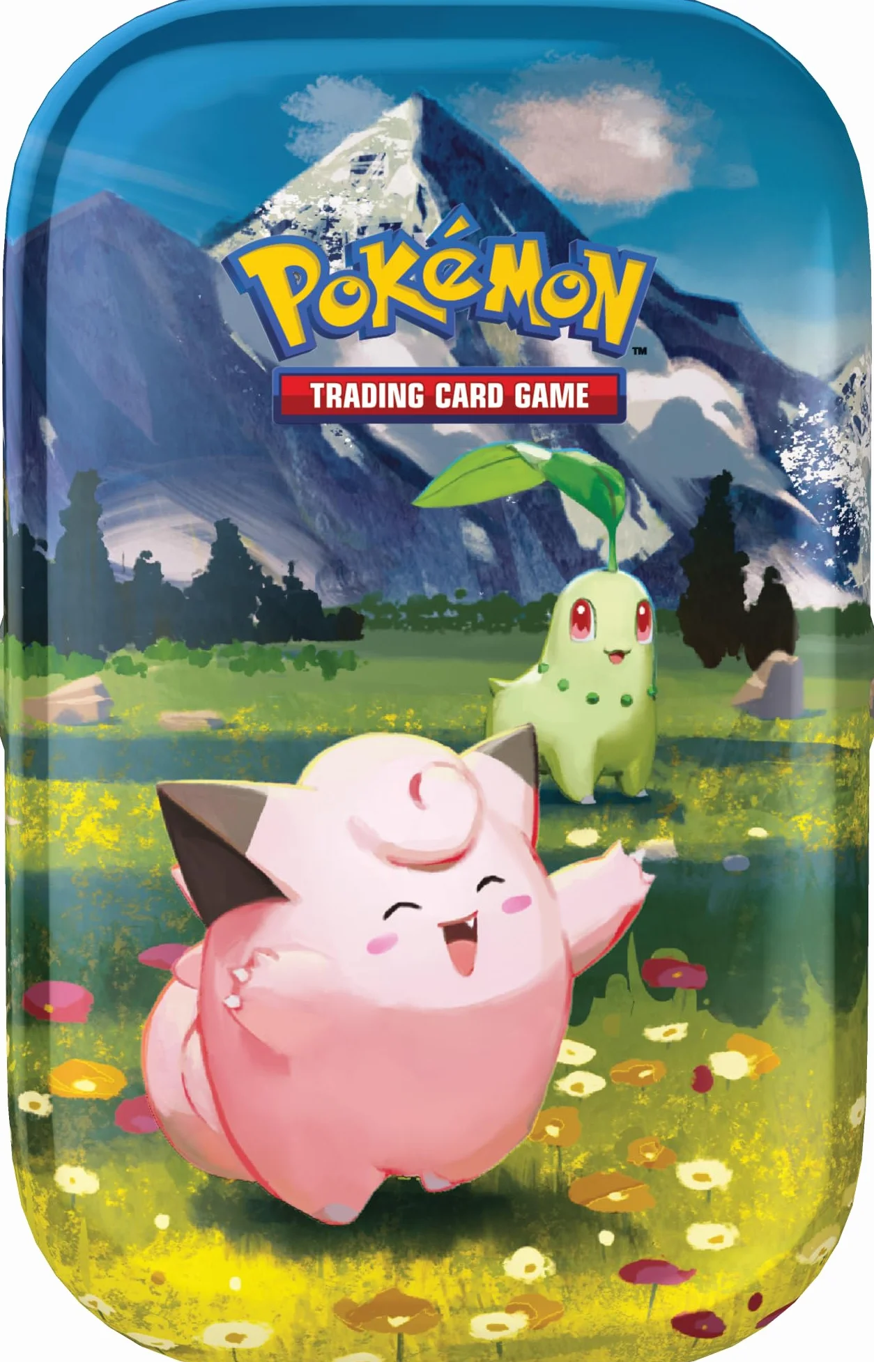 Pokémon: Megaewolucja minipuszka kolekcjonerska - Heroiczne powstanie (Clefairy i Chikorita) z GCC Pokémon (1 arkusz naklejek, 1 karta ilustracyjna minipudełka i 2 worki rozszerzeń)