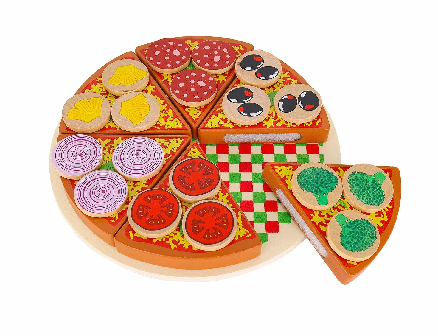 KRUZZEL Cięcie pizzy do drewna Asortyment zabawek 9354