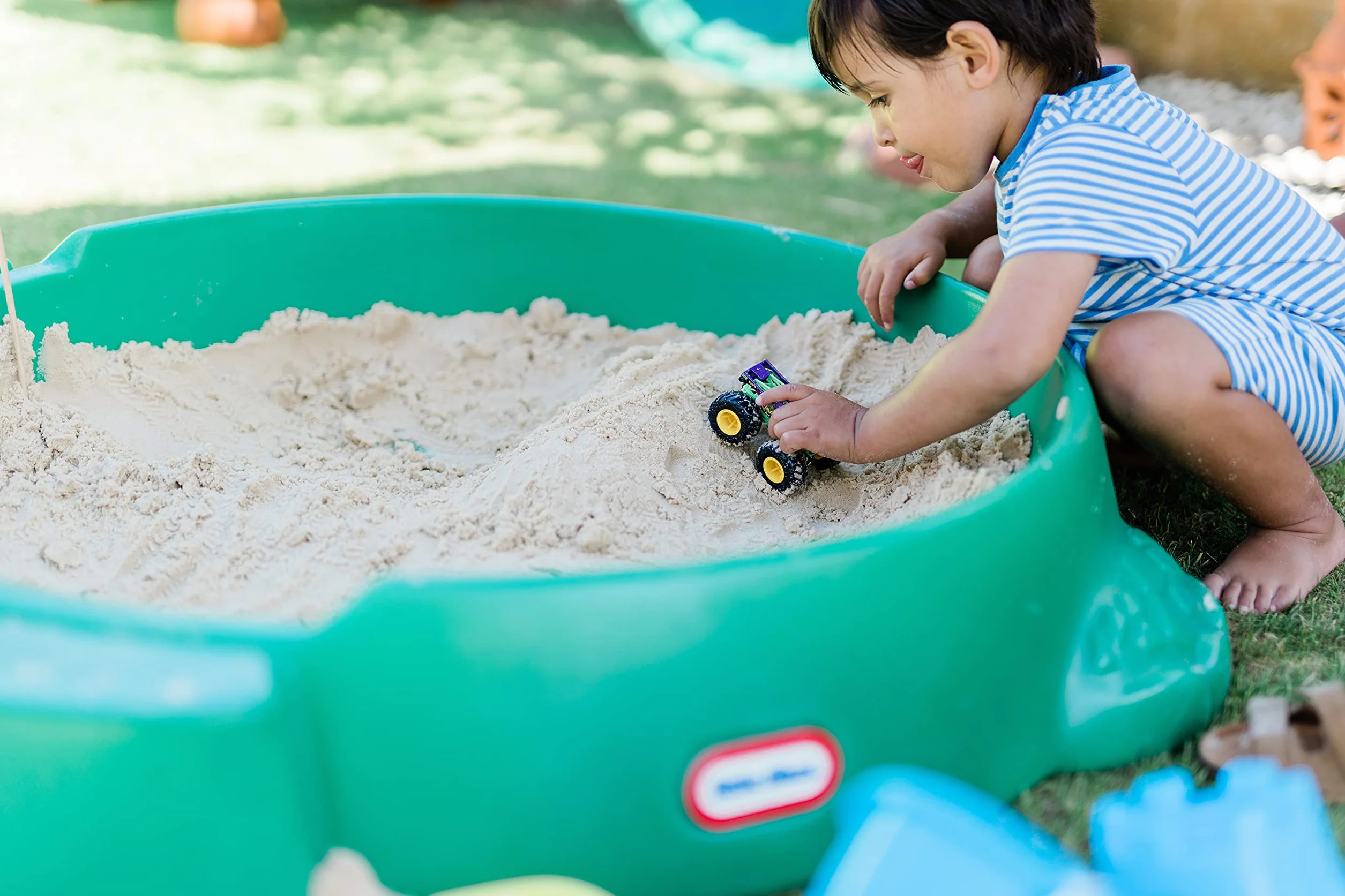 Little Tikes Piaskownica Żółw - Zabawka Ogrodowa dla Dzieci od 12 Miesięcy