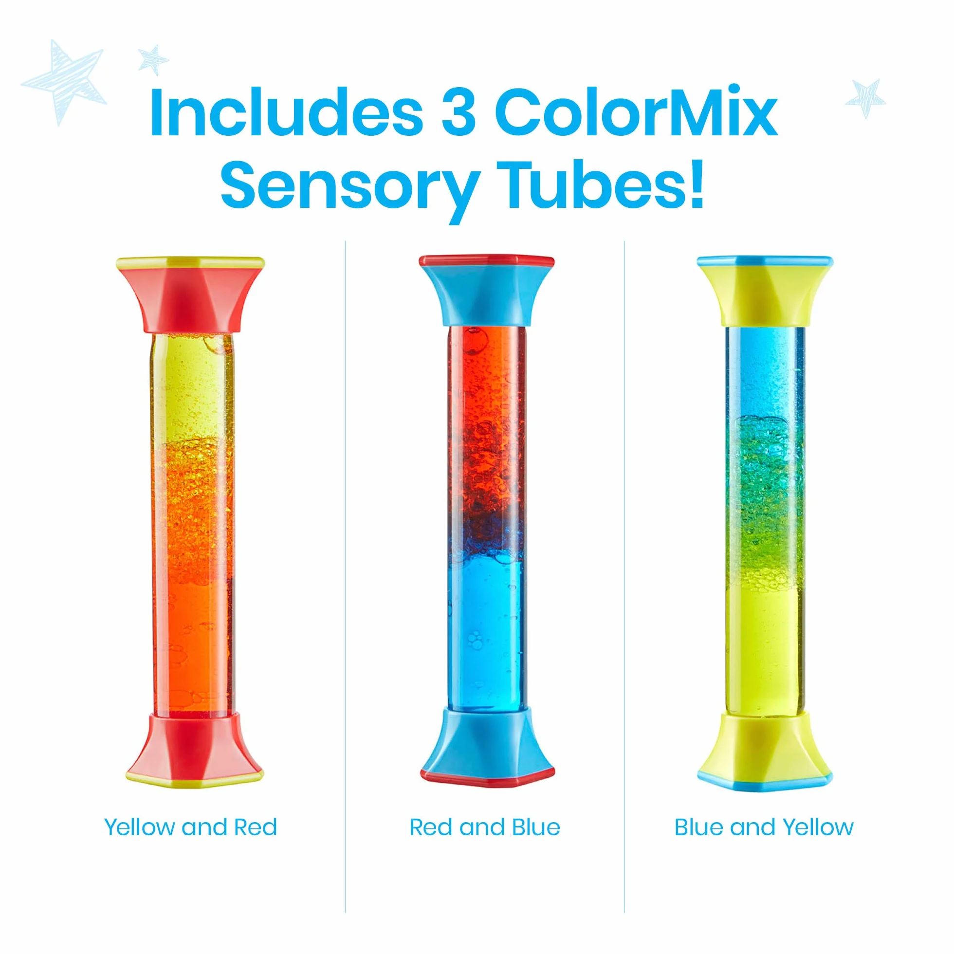 Learning Resources 93386 COLORMIX Sensory Tubes, Multicoloured, 8 x 7 x 2 inches
