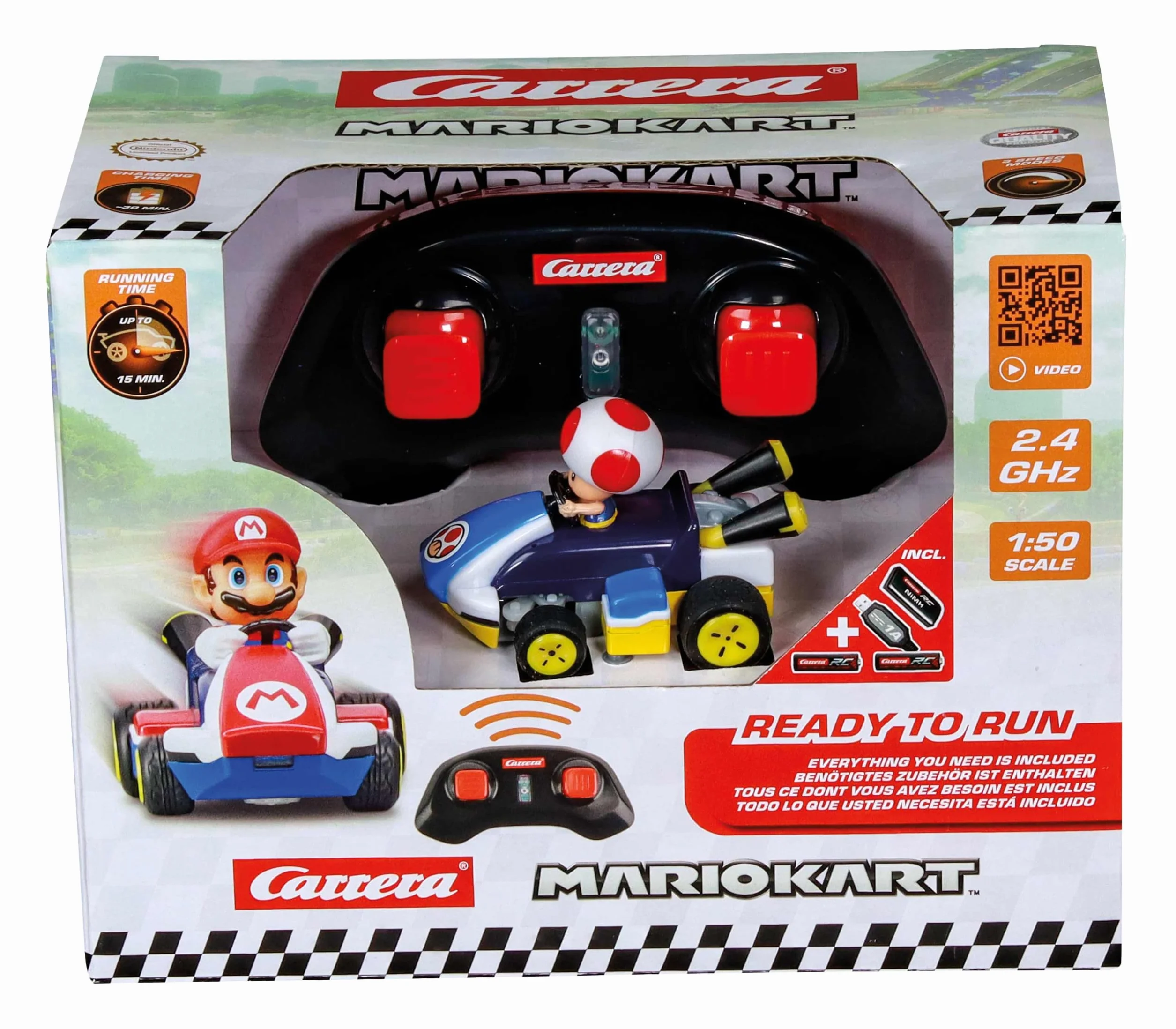 Carrera RC Mario Kart Mini RC, licencjonowany pojazd dla dzieci i dorosłych