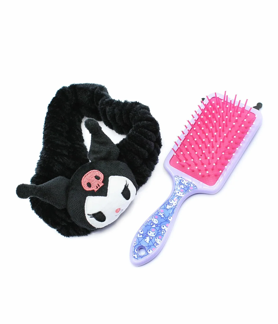 Joy Toy - Kuromi zestaw szczotka i pluszowa opaska na włosy - w opakowaniu prezentowym