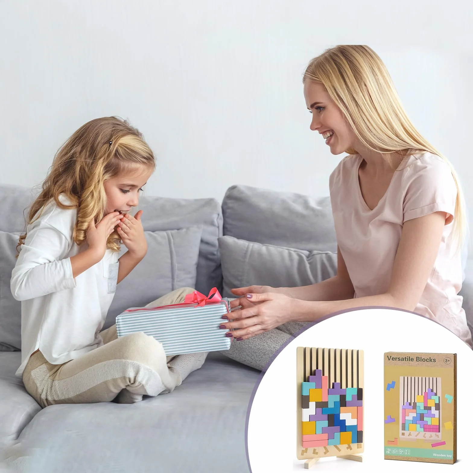Tetris drewniana zabawka dla dzieci, drewniana zabawka puzzle, Montessori, dla dzieci w wieku od 2 do 10 lat