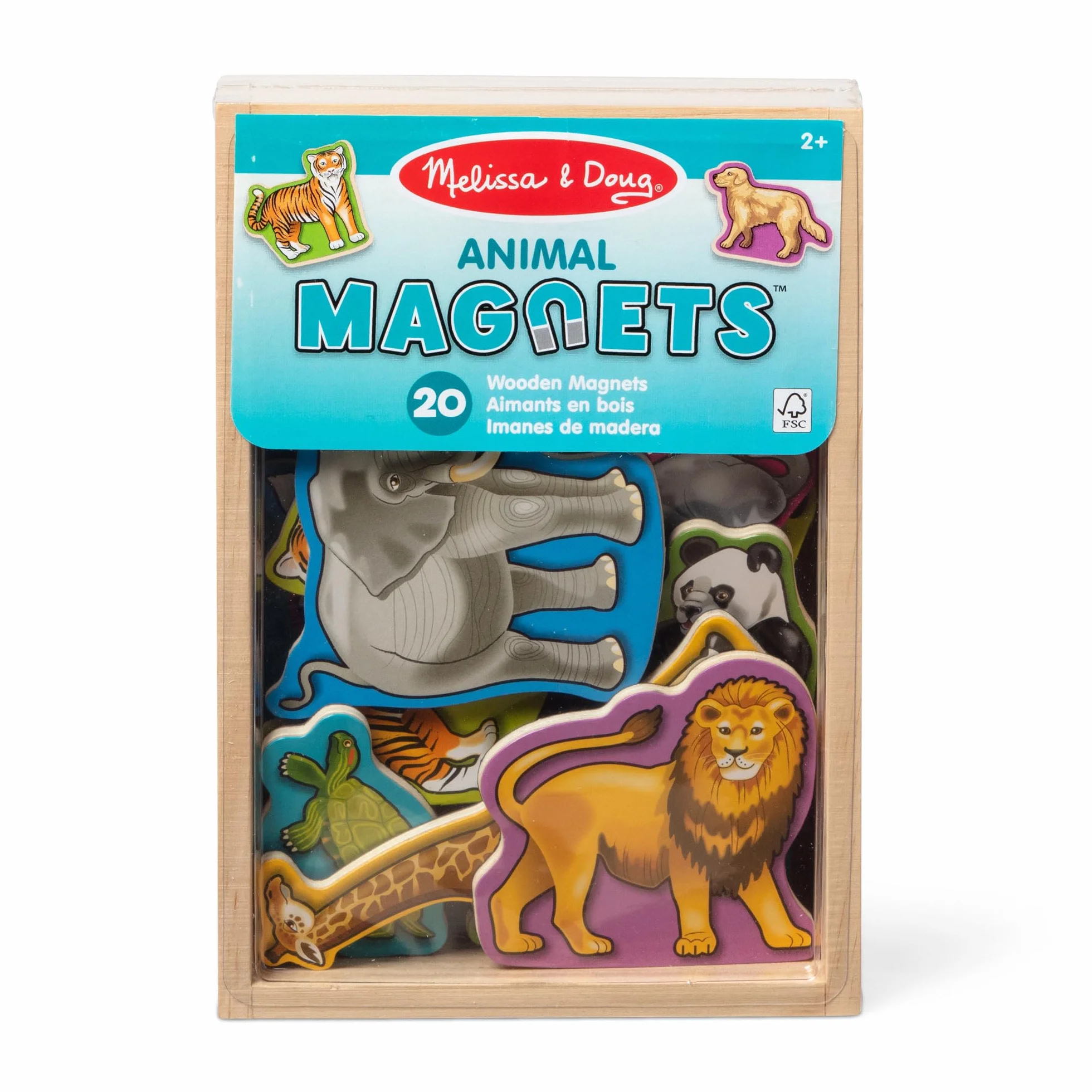 Melissa & Doug Drewniane Magnesy ze Zwierzętami Zabawka Rozwojowa 2+