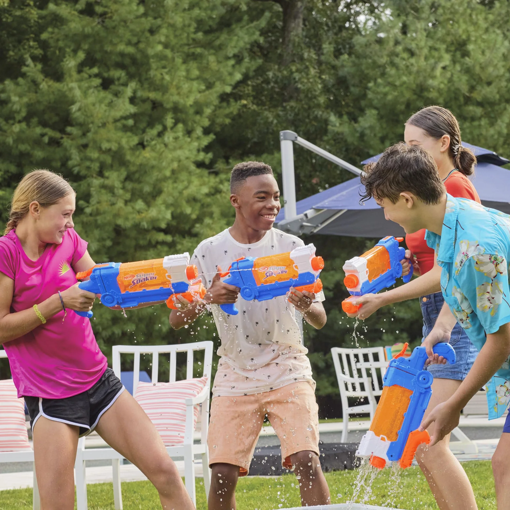 NERF Super Soaker Flip Fill Wyrzutnia wodna 887 ml, 4 style polewania