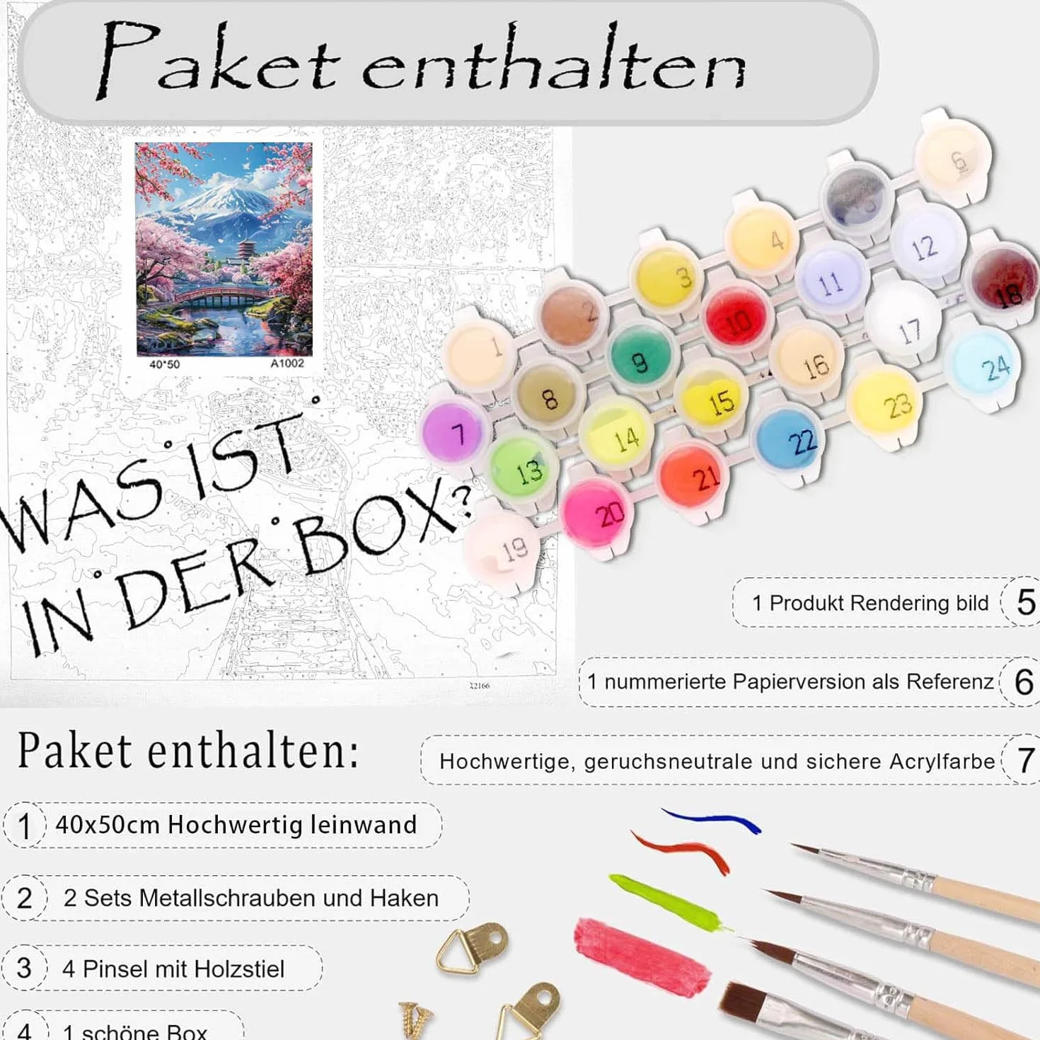 Gutluz Malowanie według liczb, krajobraz dla dorosłych – paint by numbers adult flower – cheerful painting kits kit morze – malowanie według liczb, pędzel do płótna dla dorosłych – (CD155)