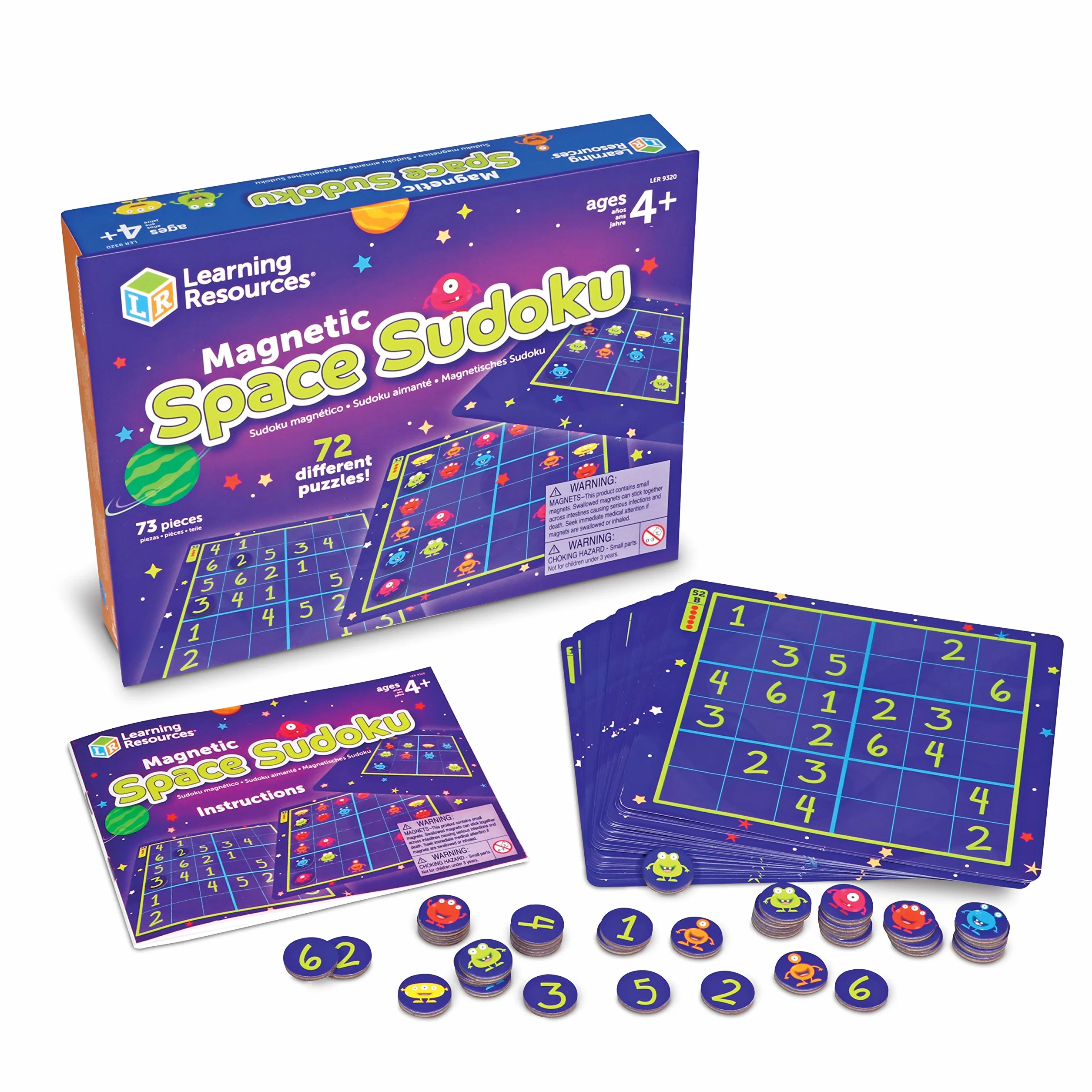 Learning Resources Magnetyczny Przestrzen Sudoku Puzzle Gra 73-Kawałek Zestaw