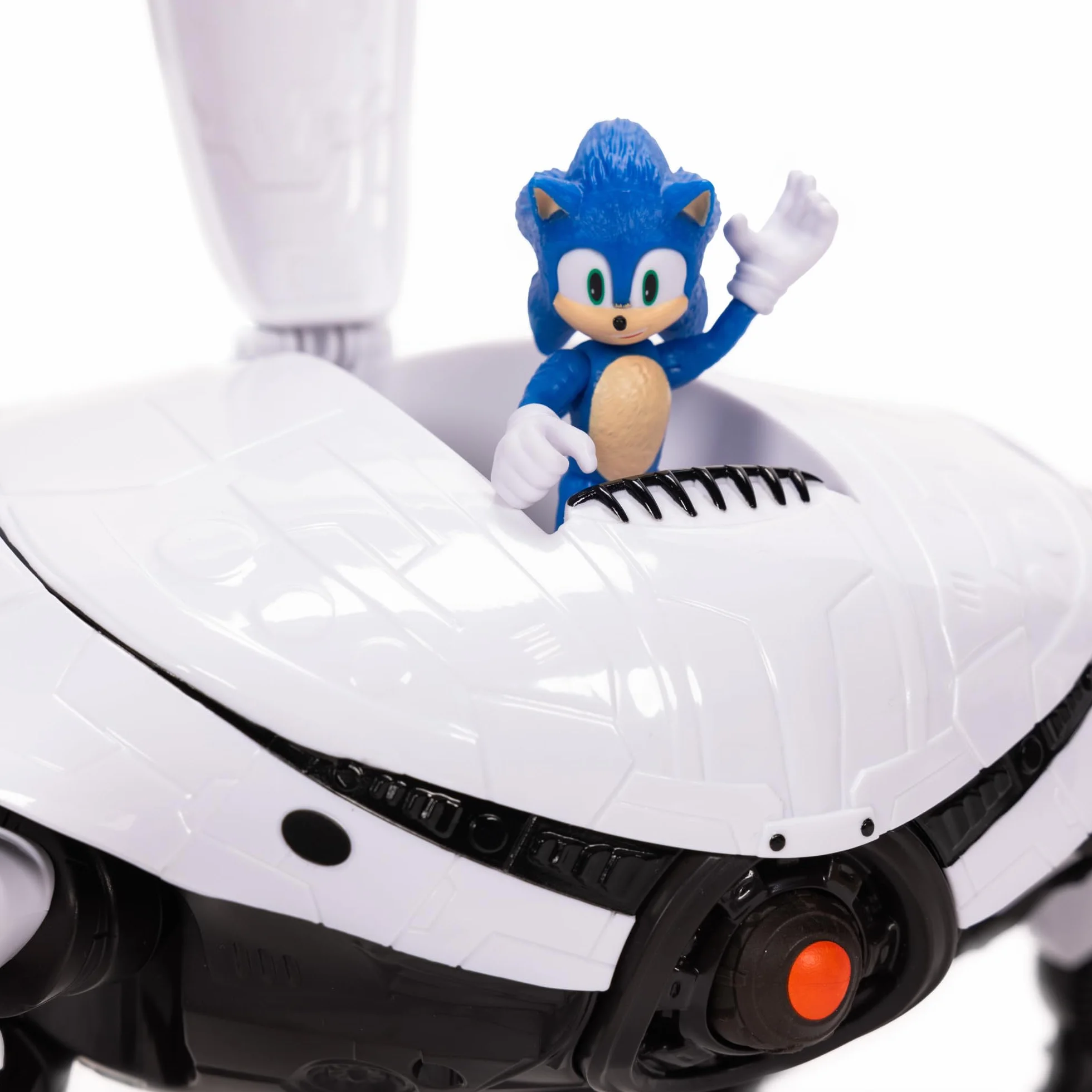 Sonic Movie 3 Crab Mech Battle Playset z figurką Sonic the Hedgehog 3 6,3 cm, oficjalnie licencjonowana zabawka kolekcjonerska z pazurami, ruchomymi nogami, przedłużającymi oko, idealna zabawka Sonic