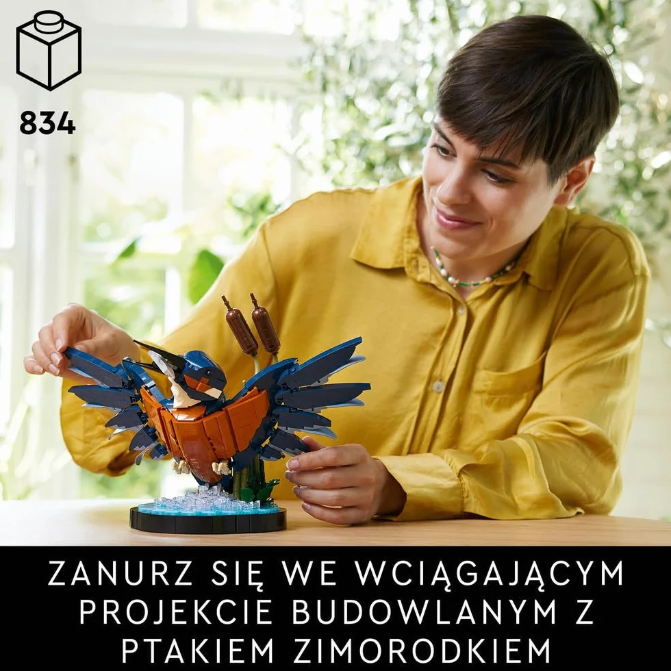 LEGO Icons Zimorodek, Model Ptaka z Klocków do Zbudowania, Kreatywny zestaw dla Dorosłych Miłośników Ornitologii, Dekoracje do Domu i Ozdoba na Biurko, Pomysł na Prezent dla Niej i dla Niego, 10331